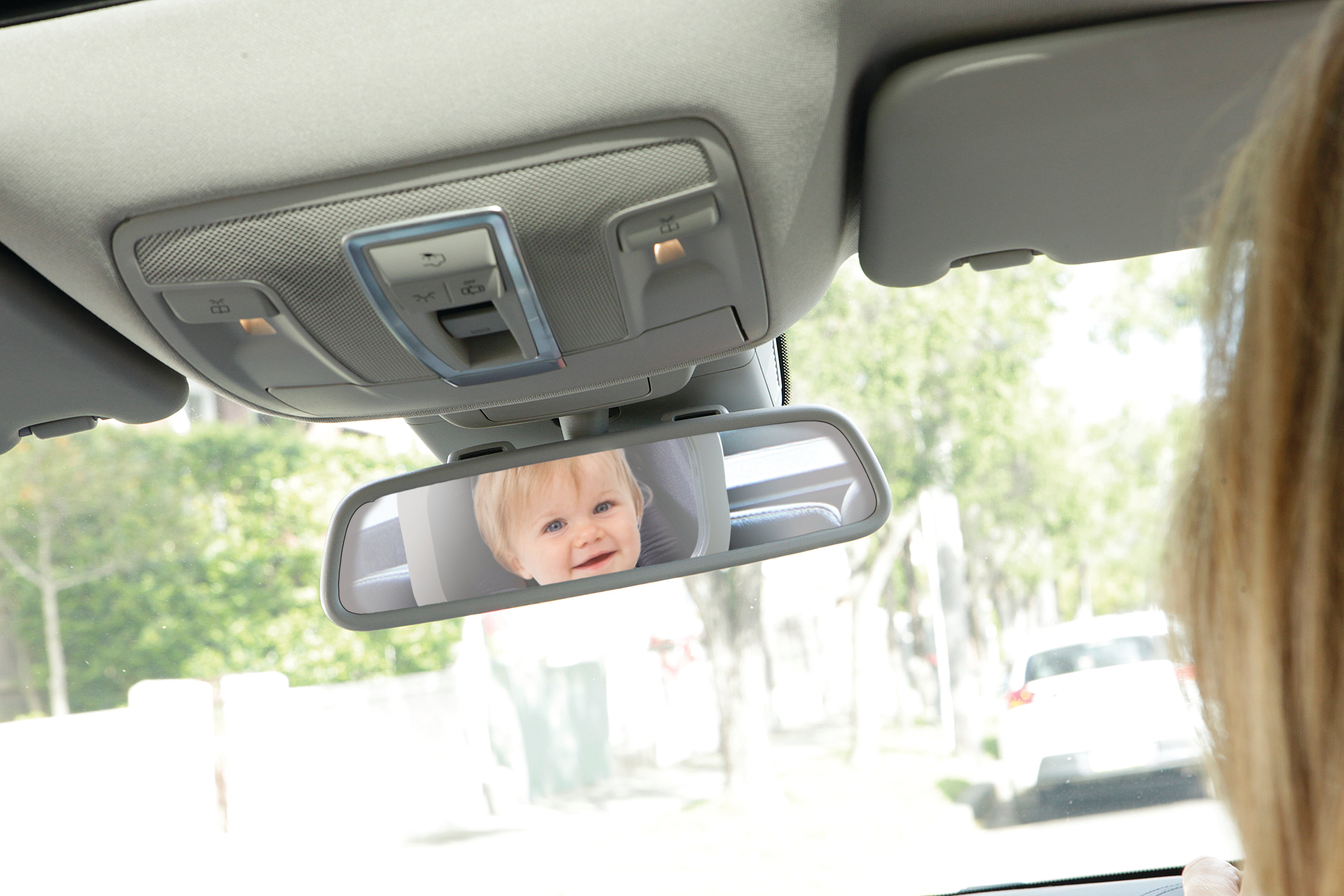 Ezy-Fit Adjustable Backseat Mirror - Grey