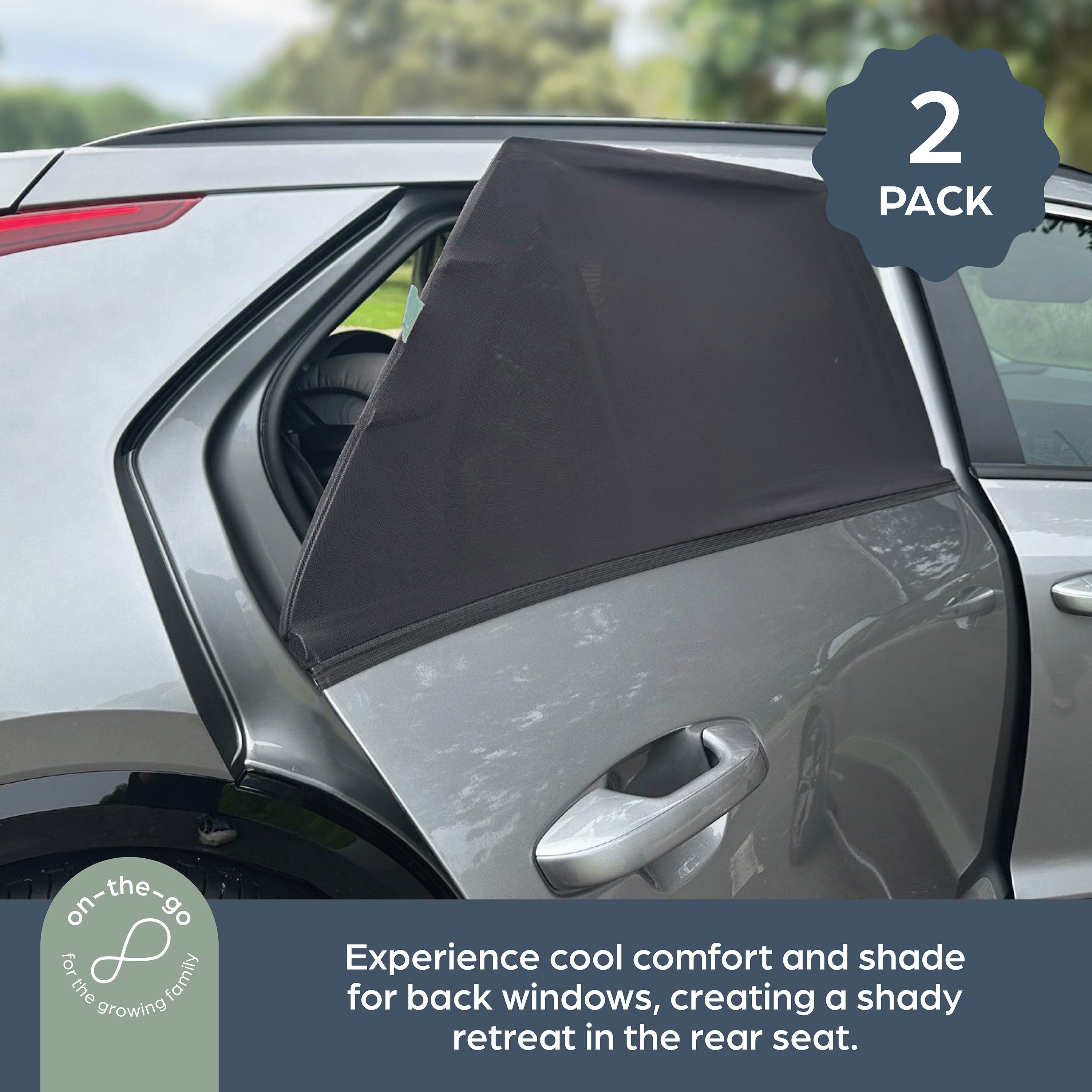 Fit Over Car Window Shade - 2 Pack