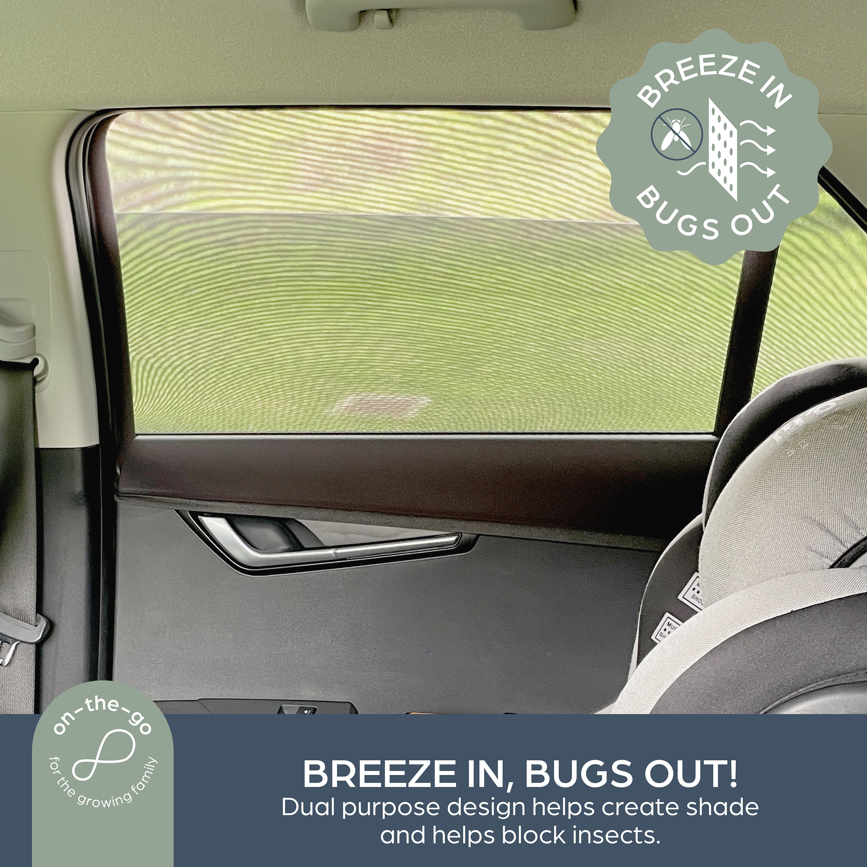 Fit Over Car Window Shade - 2 Pack