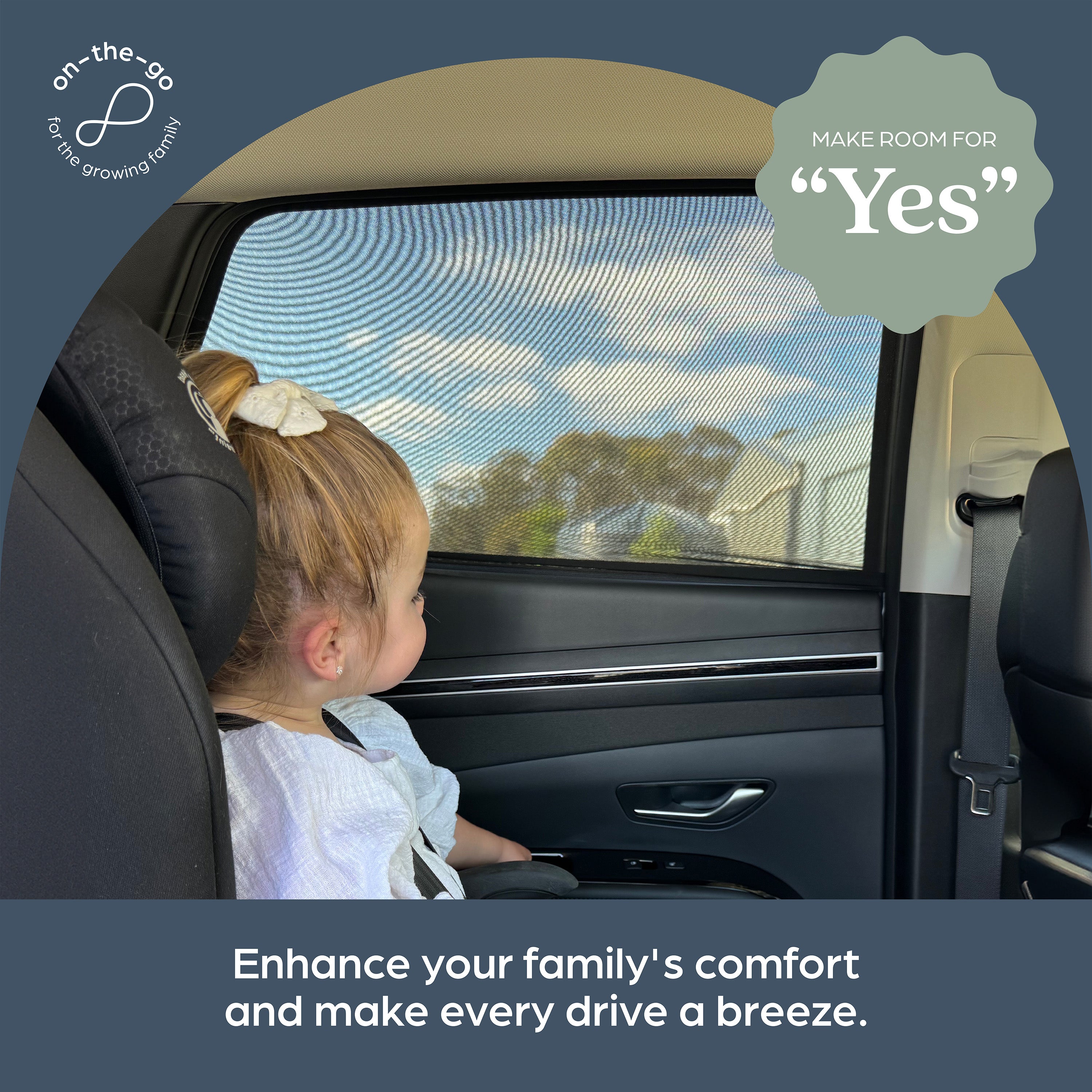 Fit Over Car Window Shade - 2 Pack