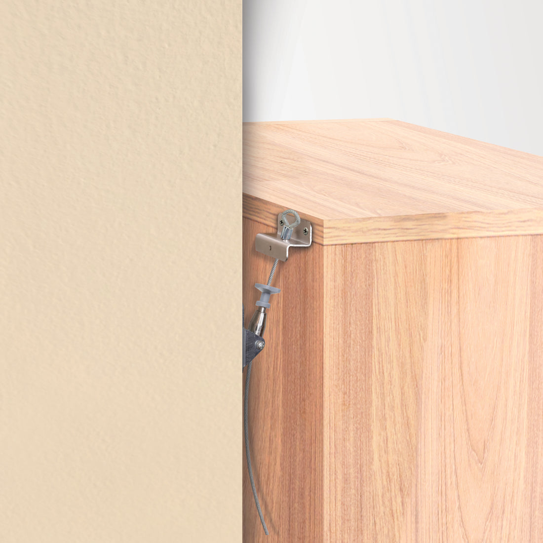 Hinged Metal Furniture Anchors, 2pk