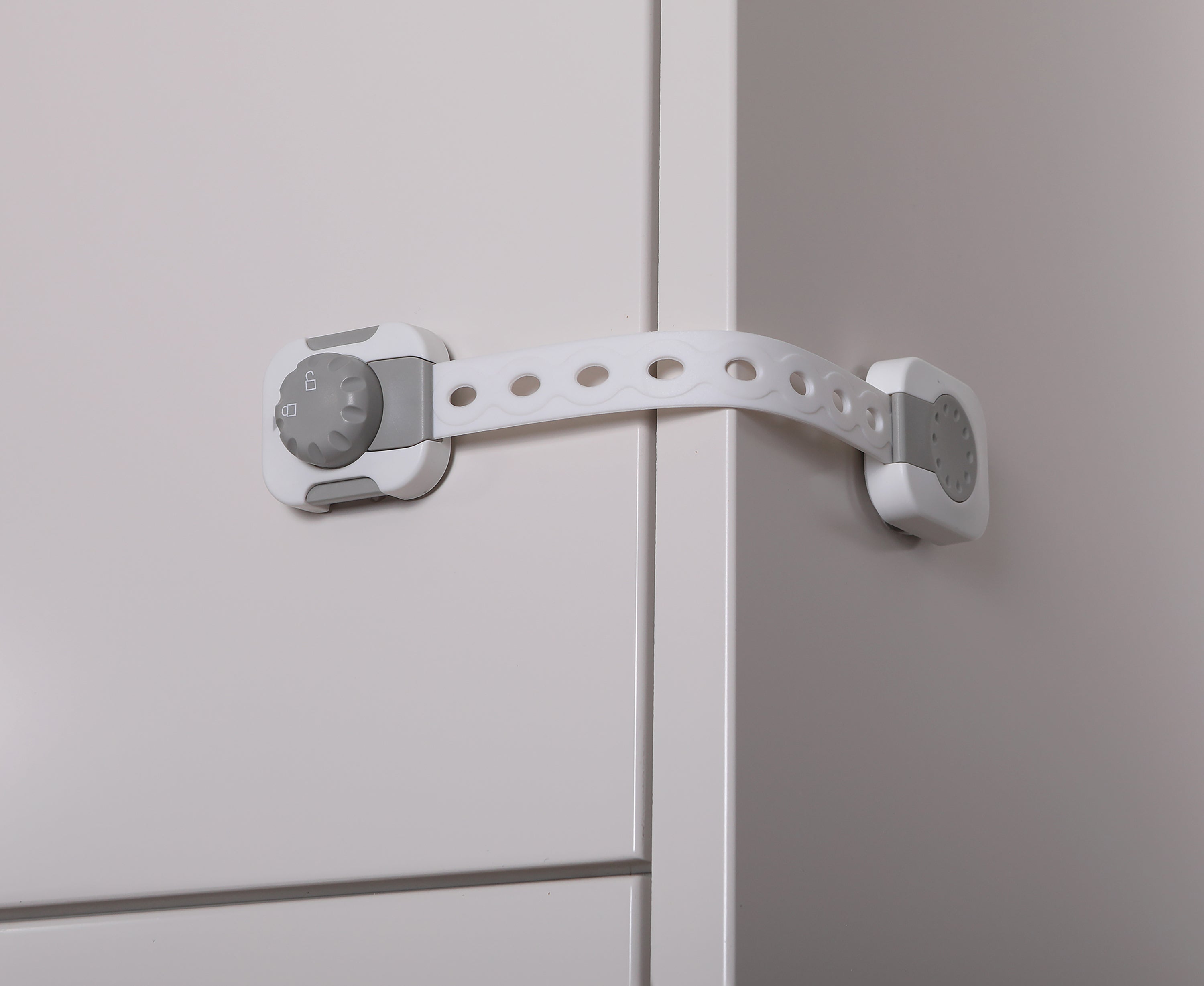 Twist 'N Lock Multi-Purpose Latch 6Pk White/Grey