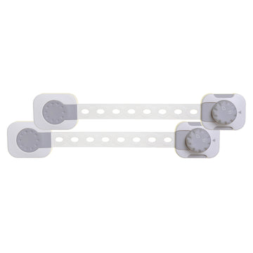 Twist 'N Lock®  Multi-Purpose Adjusta-Latch® - 2 Pack, White / Grey
