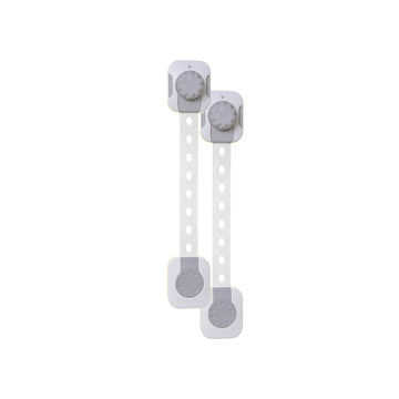 Twist 'N Lock® Multi-Purpose Adjusta-Latch® - 2 Pack, White / Grey