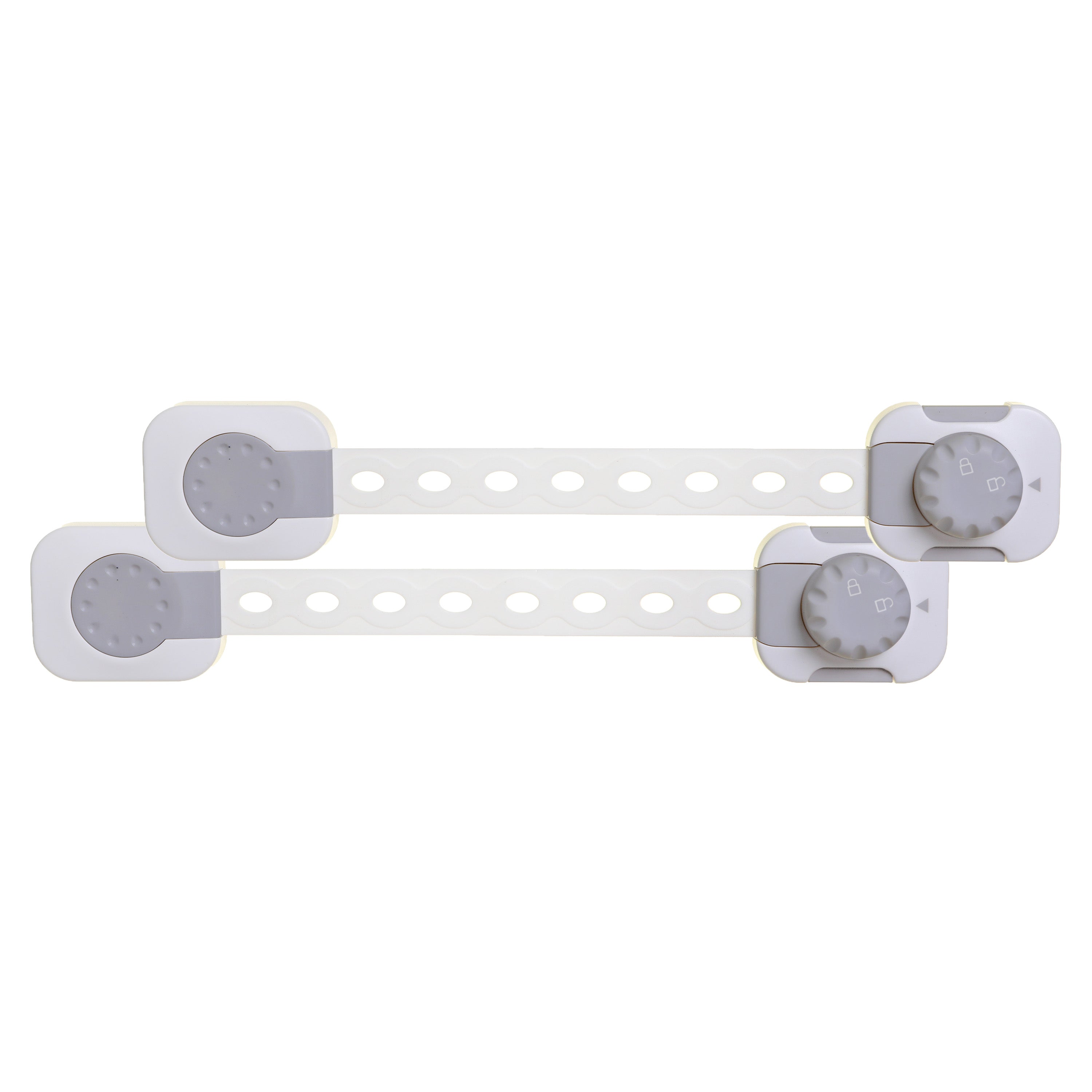Twist 'N Lock Multi-Purpose Latch 2Pk White/Grey