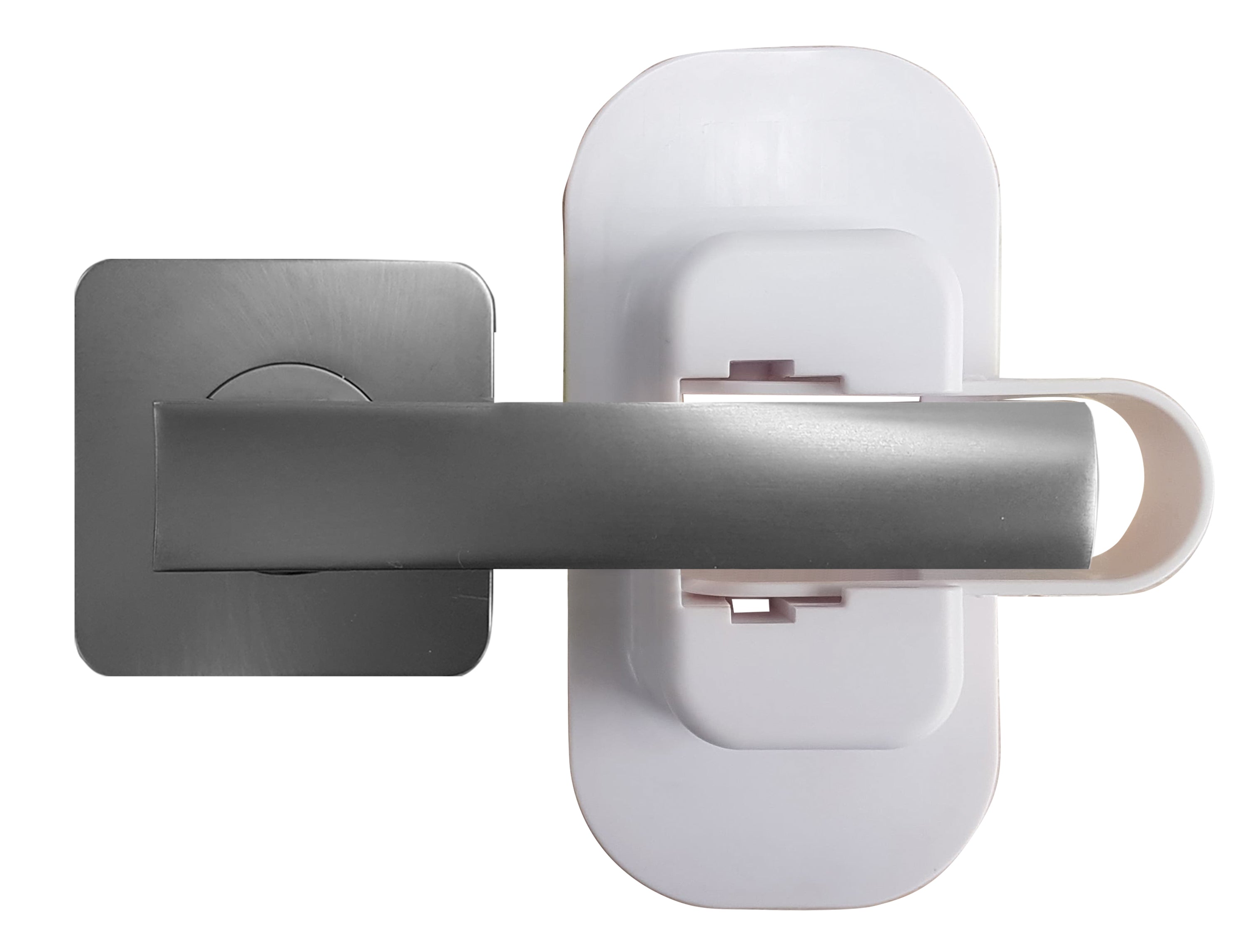 Adhesive Lever Door Lock - 2pk