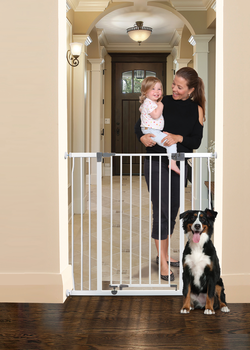 Liberty Extra Tall And Wide 39-42In Easy Close Metal Baby Gate - White