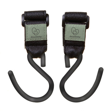 Strollerbuddy¨ Ezy-Fit Stroller Hooks 2 Pack - Black