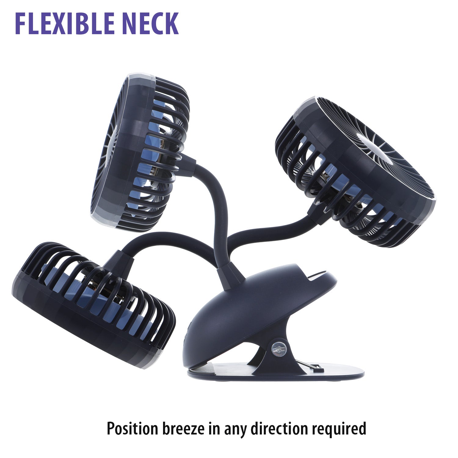 Dreambaby® Ezy-Fit Deluxe Clip-On Fan - Black/Grey