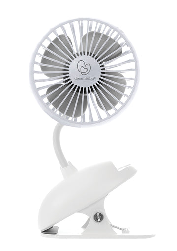 Usb Rechargeable Clip-On Fan - White