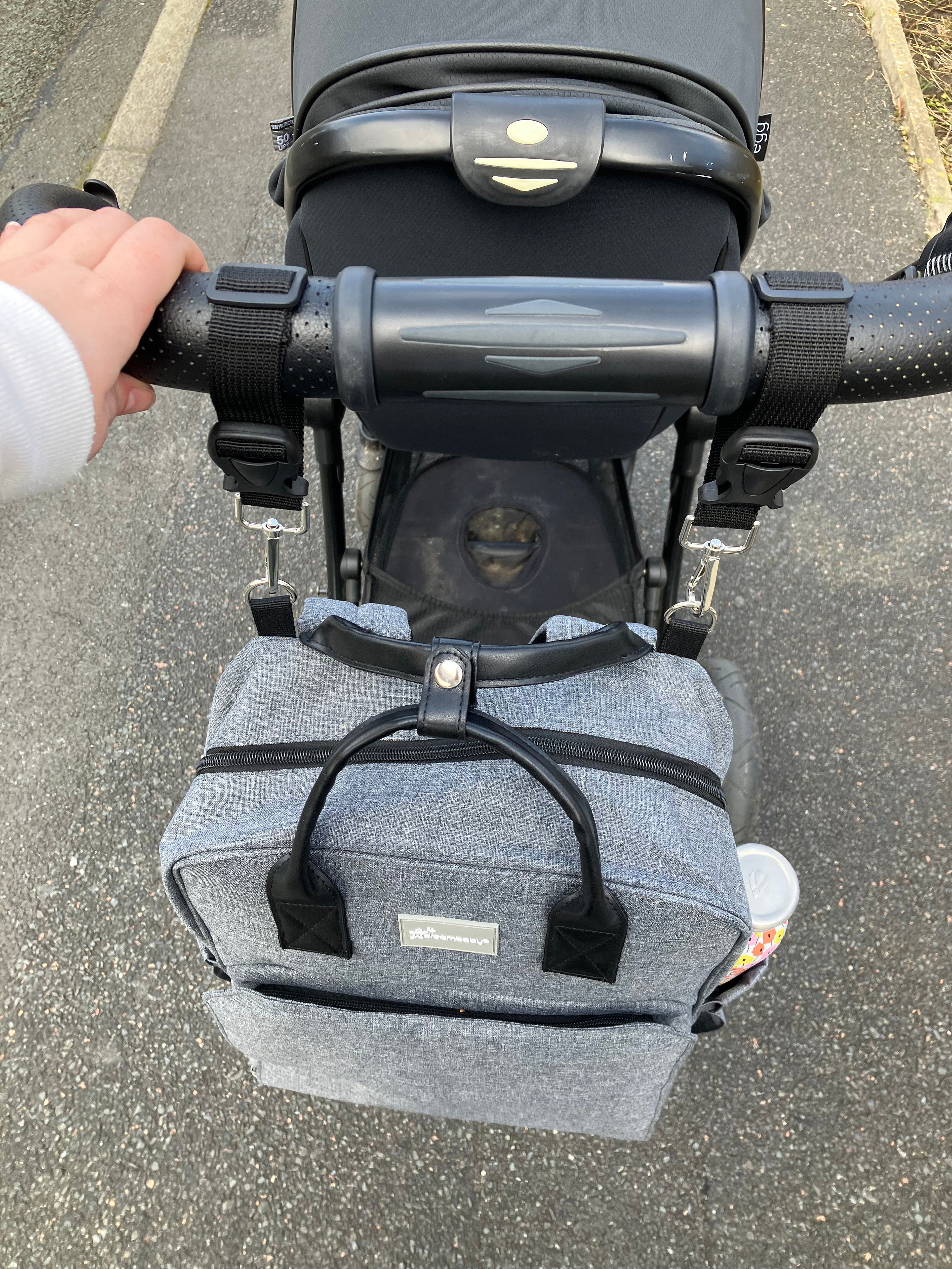 Carry-All Nappy Backpack - Grey Pocket