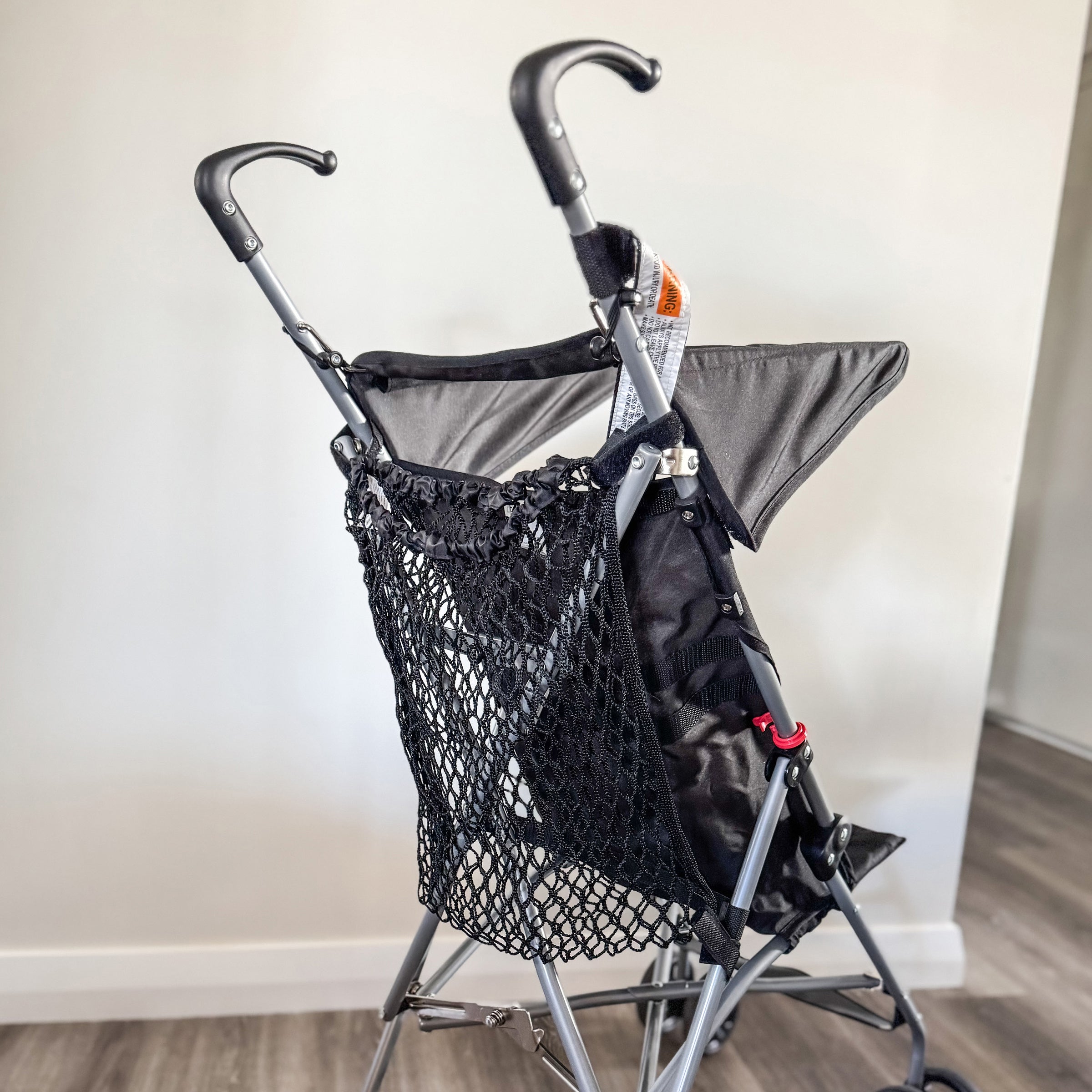 Strollerbuddy® Stroller Net Bag - Black Mesh