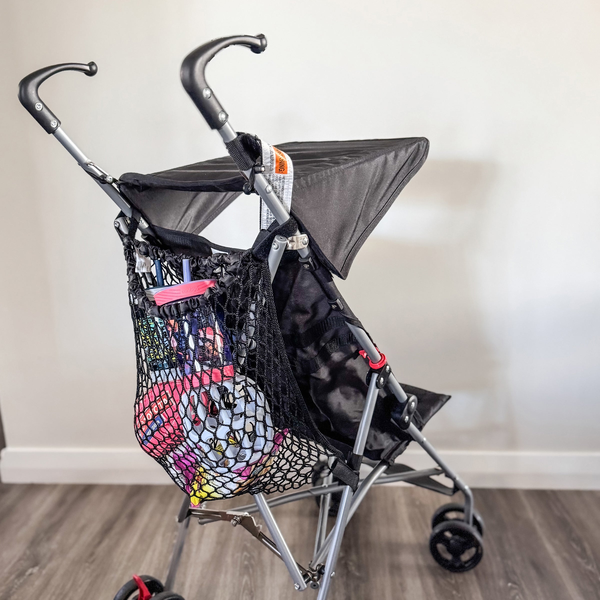 Strollerbuddy® Stroller Net Bag - Black Mesh