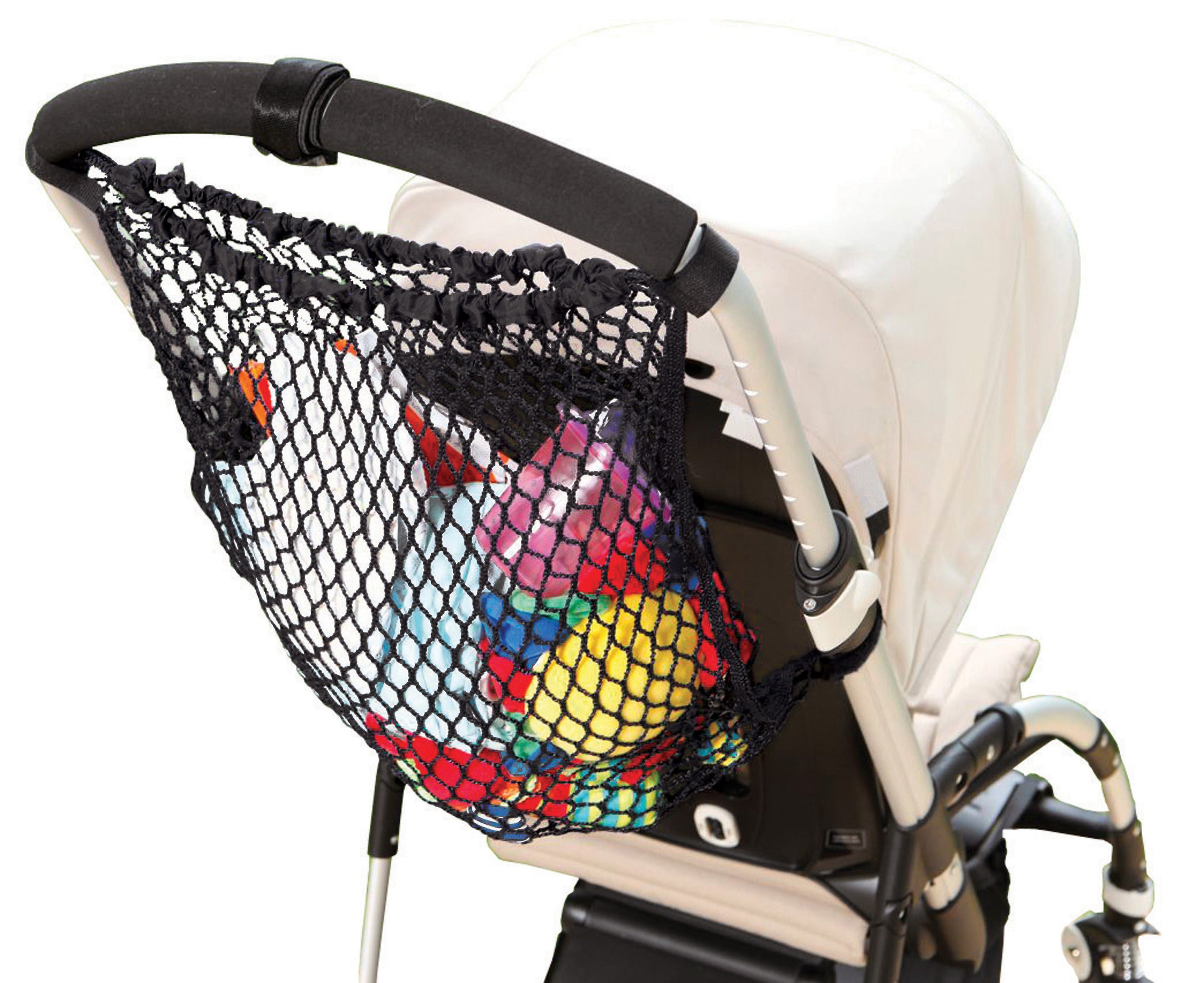 Strollerbuddy® Stroller Net Bag - Black Mesh