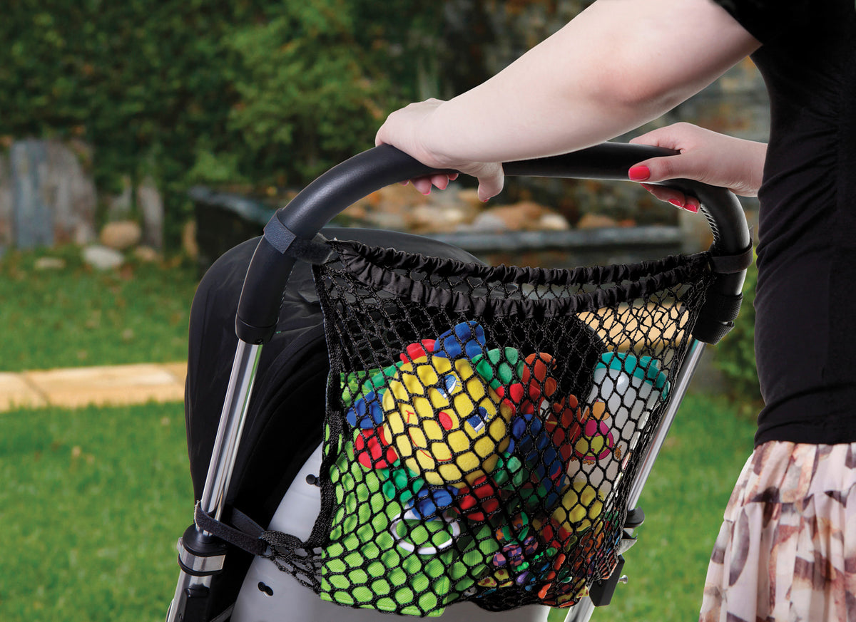 Strollerbuddy® Stroller Net Bag - Black Mesh