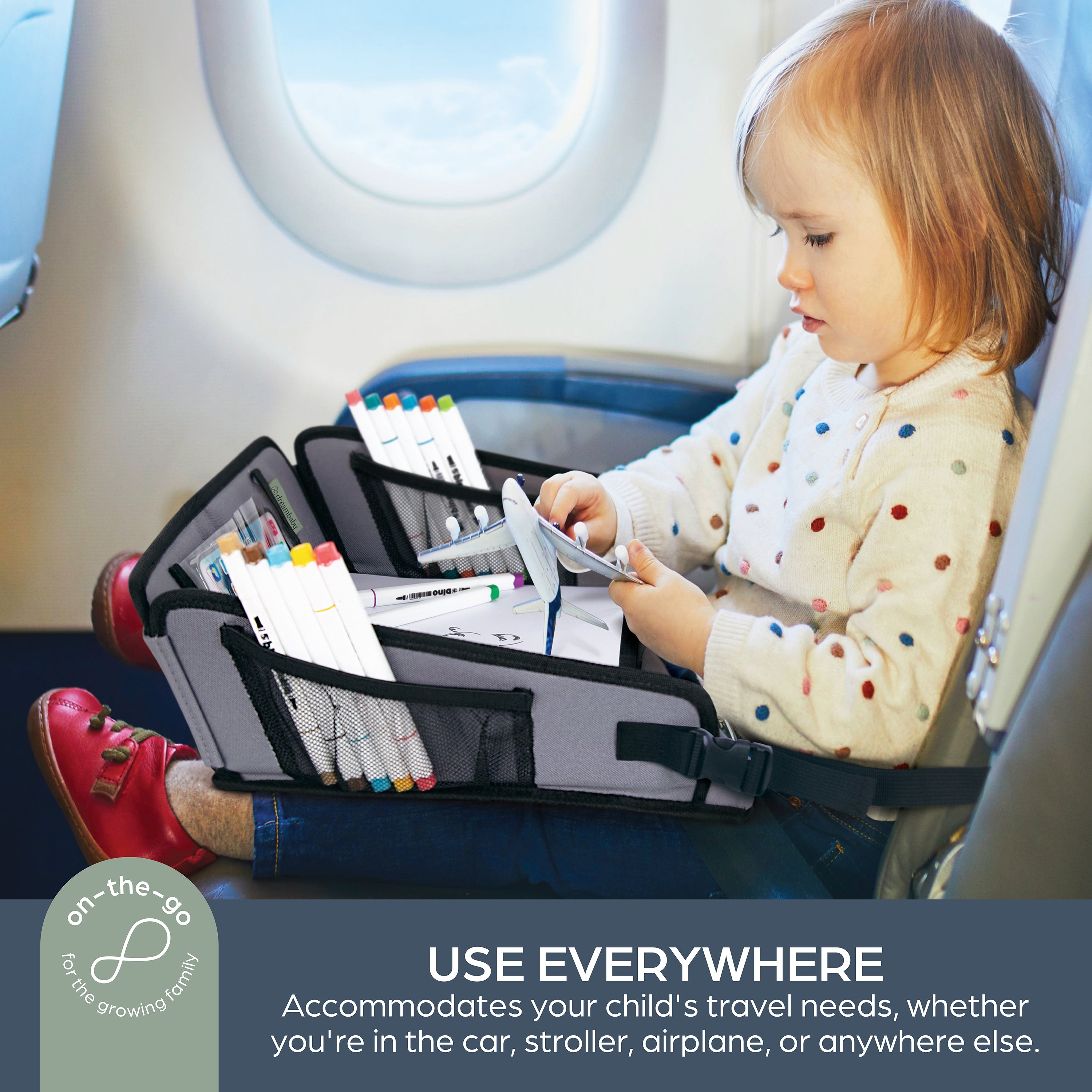 Ezy-Tote™ Large Travel Tray with Tablet Holder