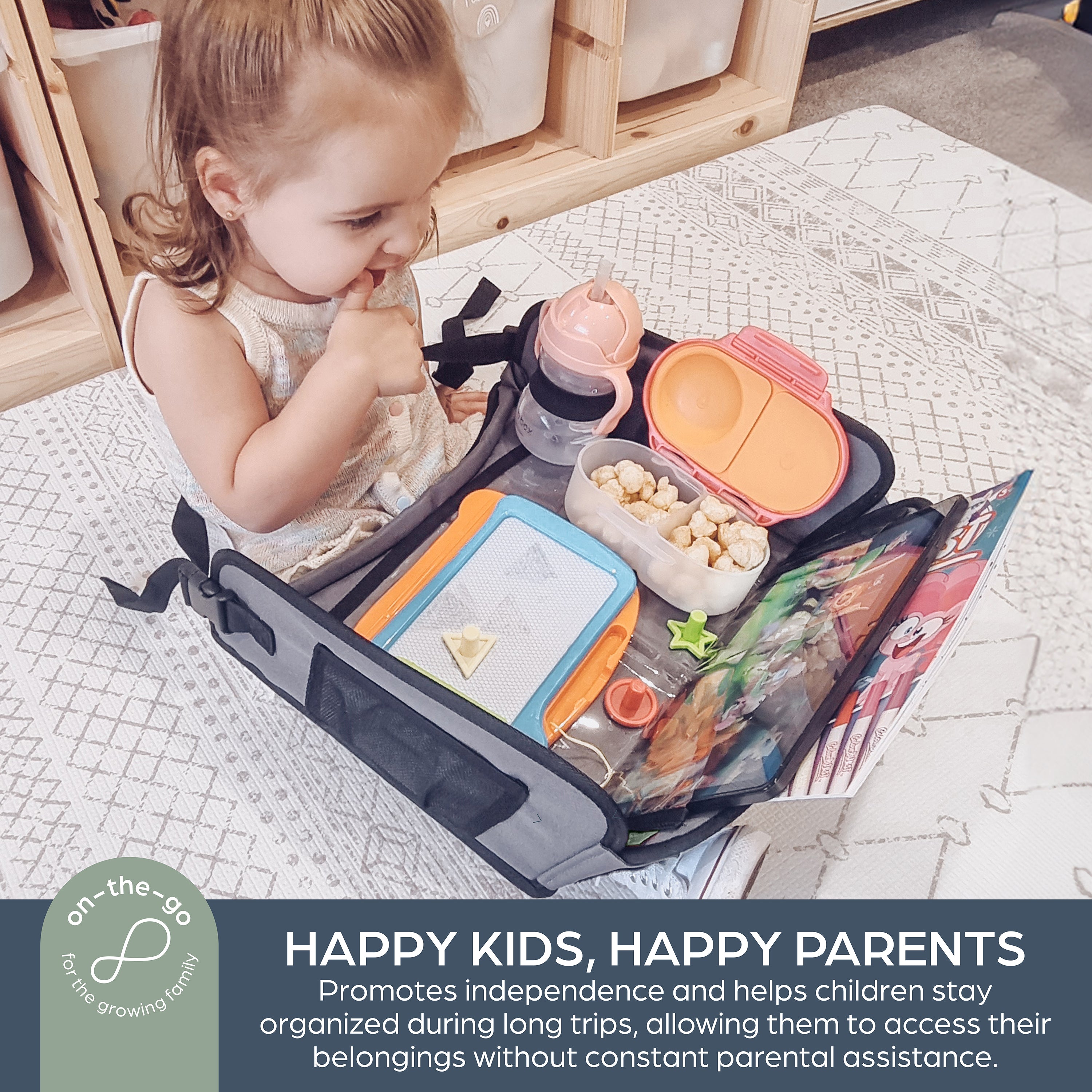 Ezy-Tote™ Large Travel Tray with Tablet Holder