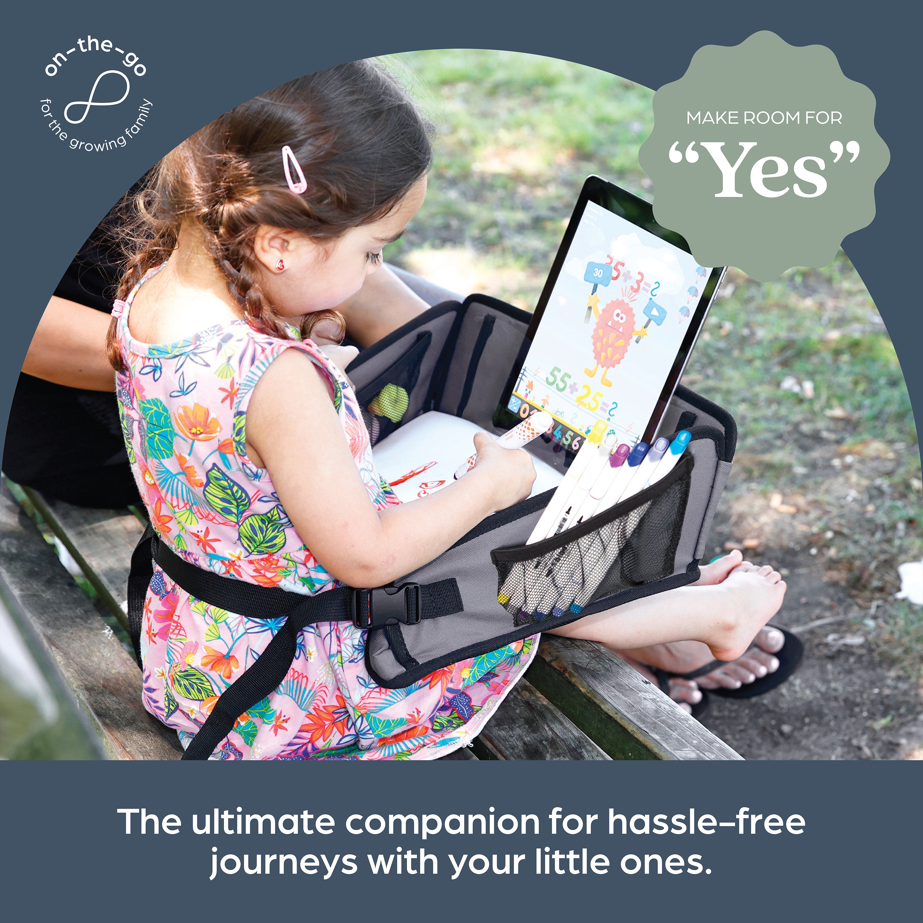 Ezy-Tote™ Large Travel Tray with Tablet Holder