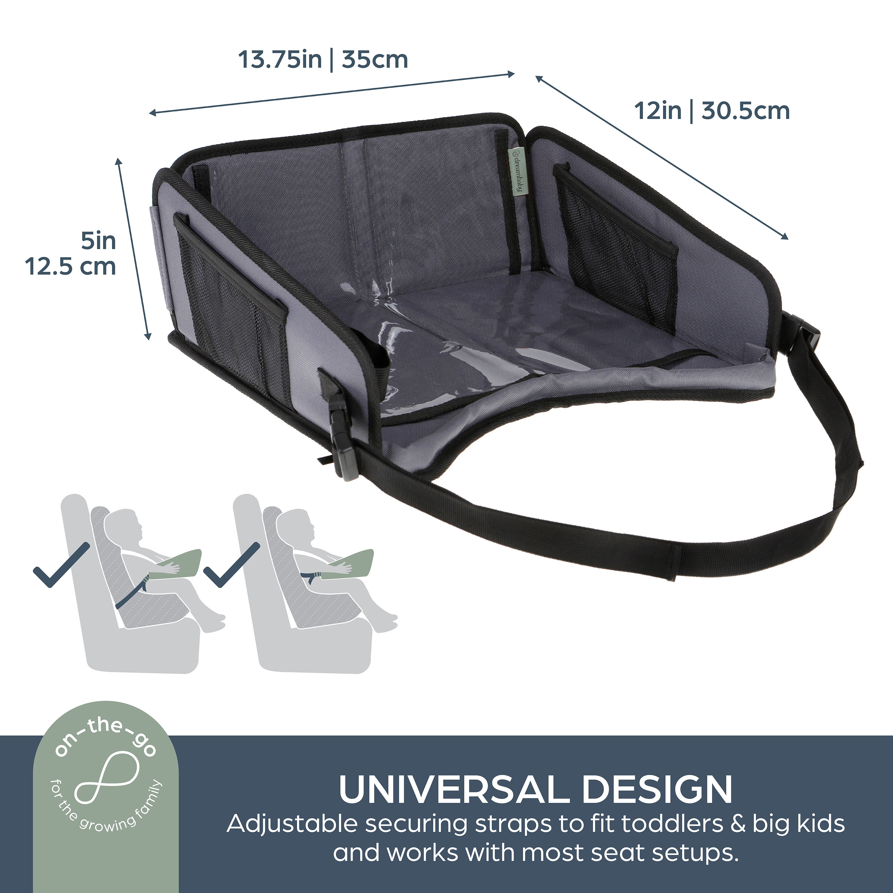 Ezy-Tote™ Large Travel Tray with Tablet Holder