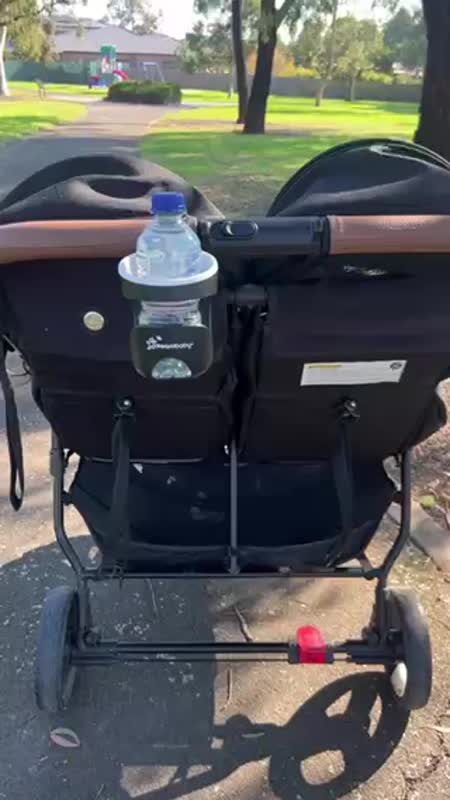 Strollerbuddy Drink Holder -Black/Cream Trim