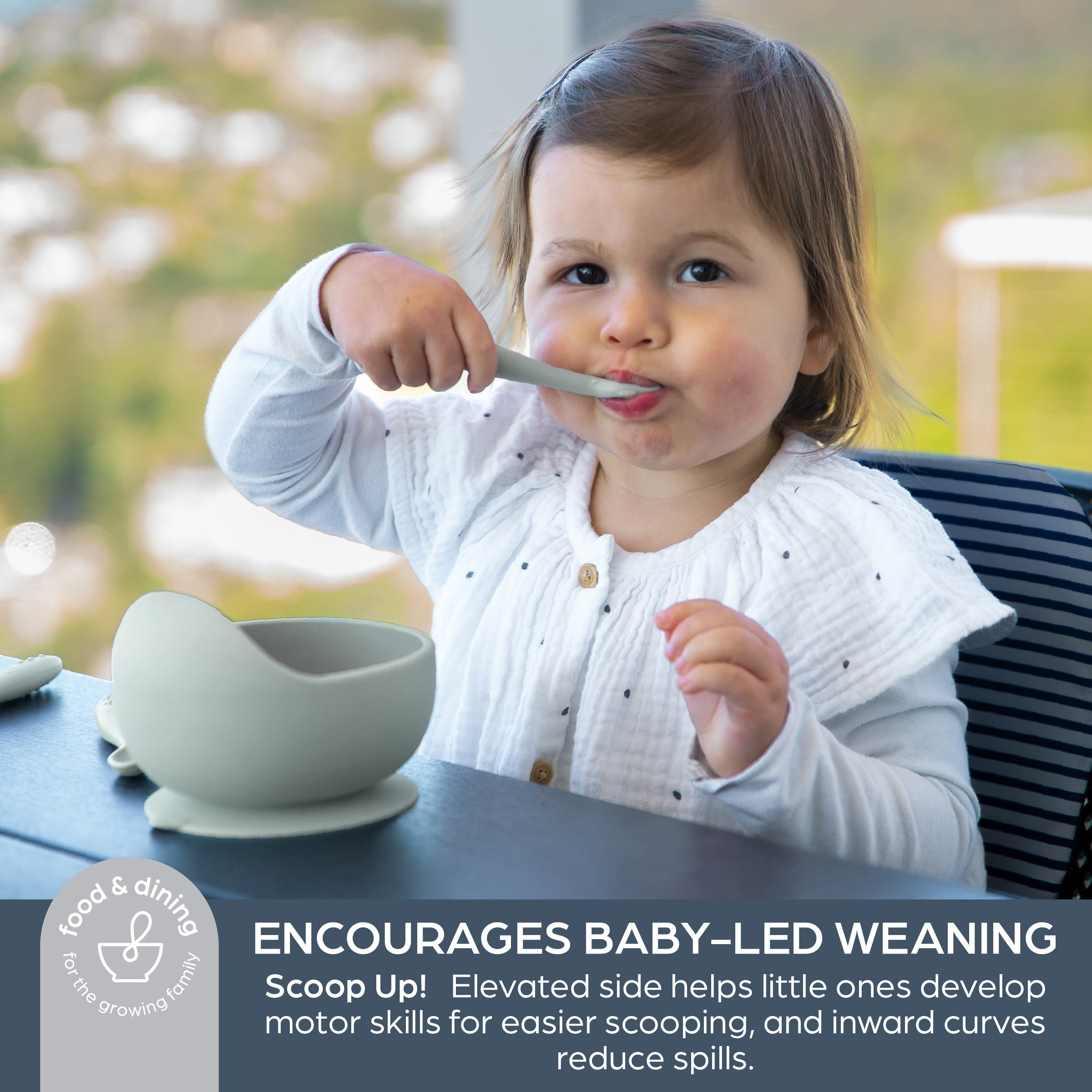 Silicone Ezy-Scoop Suction Bowl – Seafoam