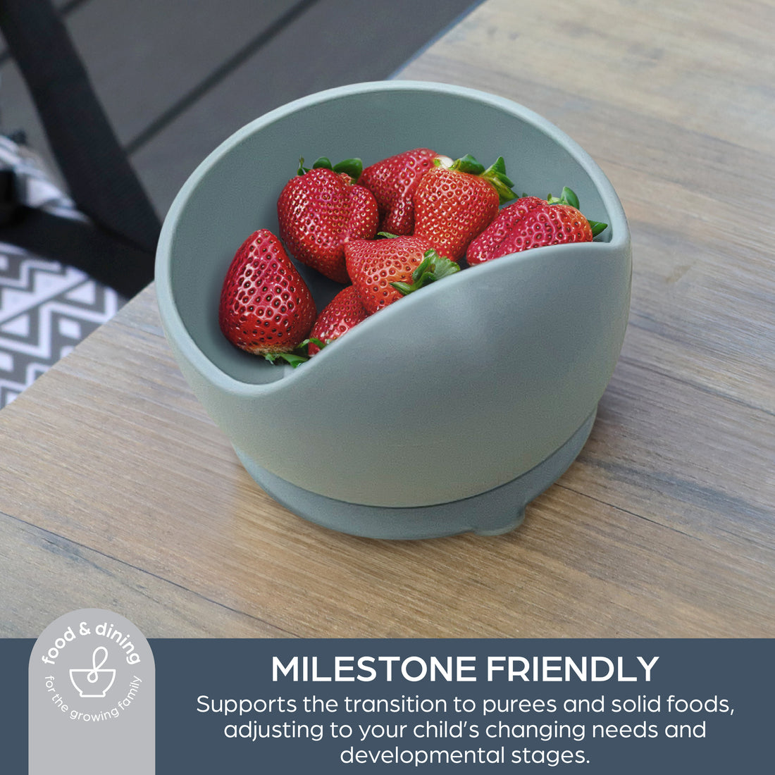 Silicone Ezy-Scoop Suction Bowl – Seafoam