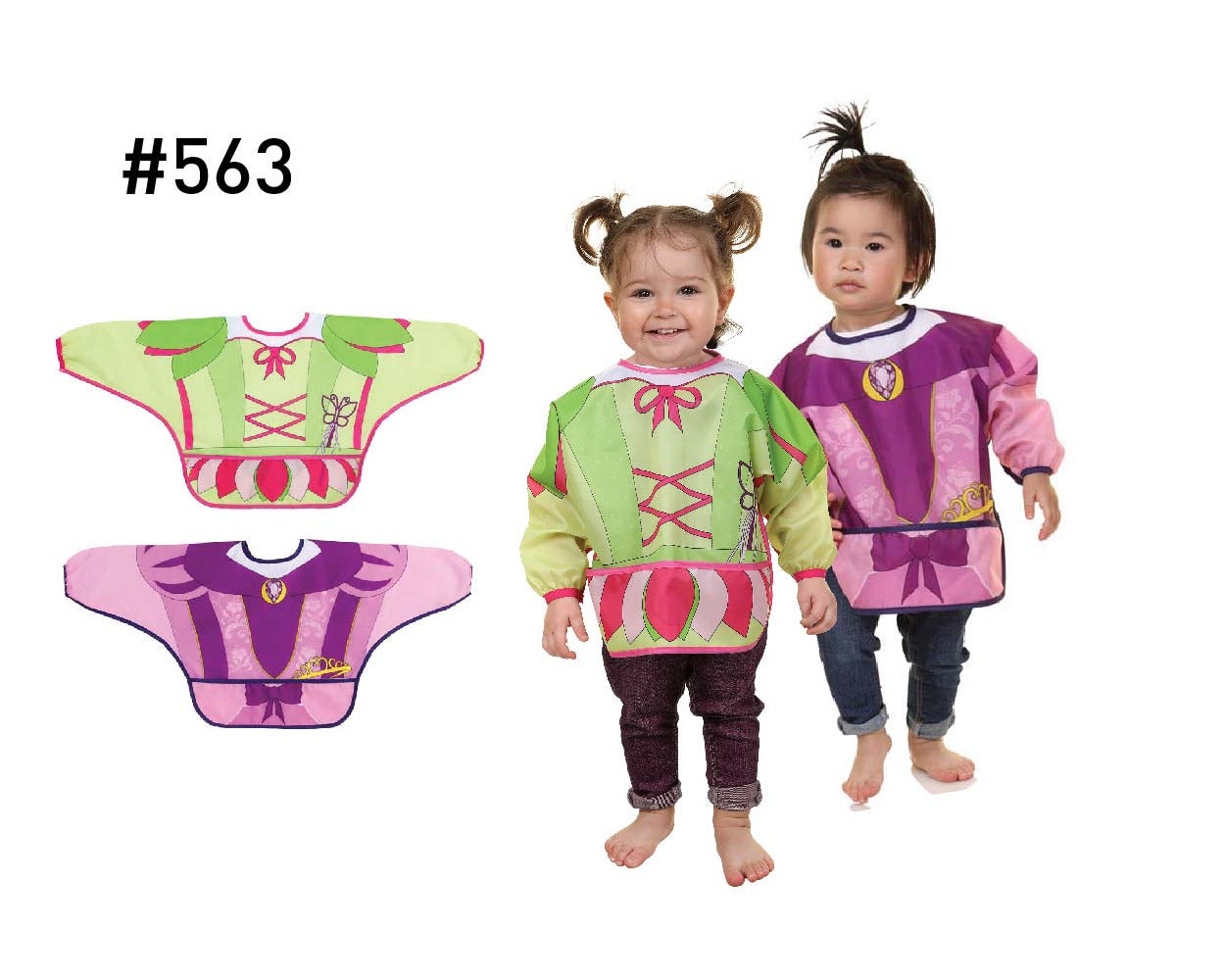 Character Bibs/Smocks with Sleeves - Fairy Princess & Vet