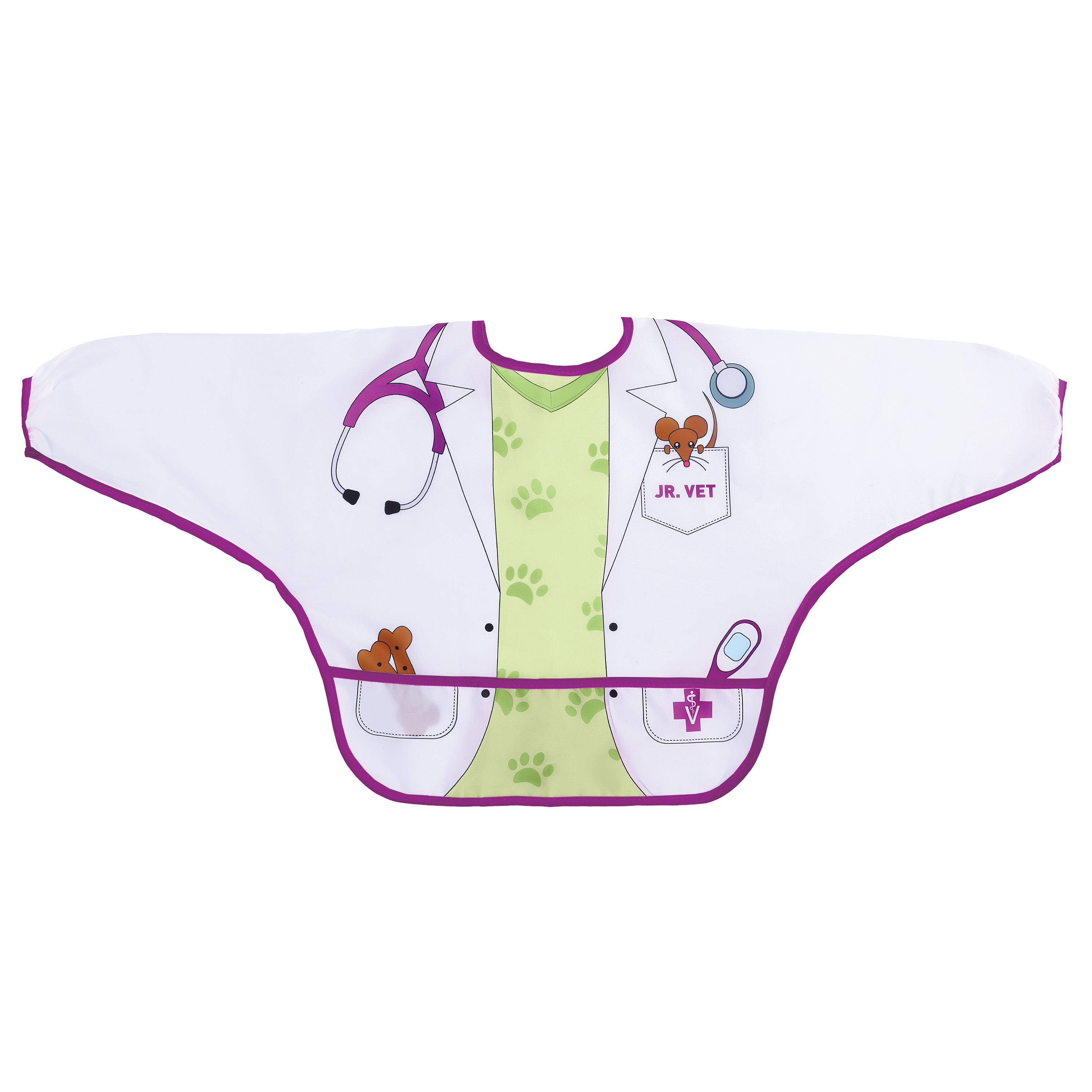 Food & Fun Character Bibs/Smocks With Sleeves 2 Pack - Doctor & Vet