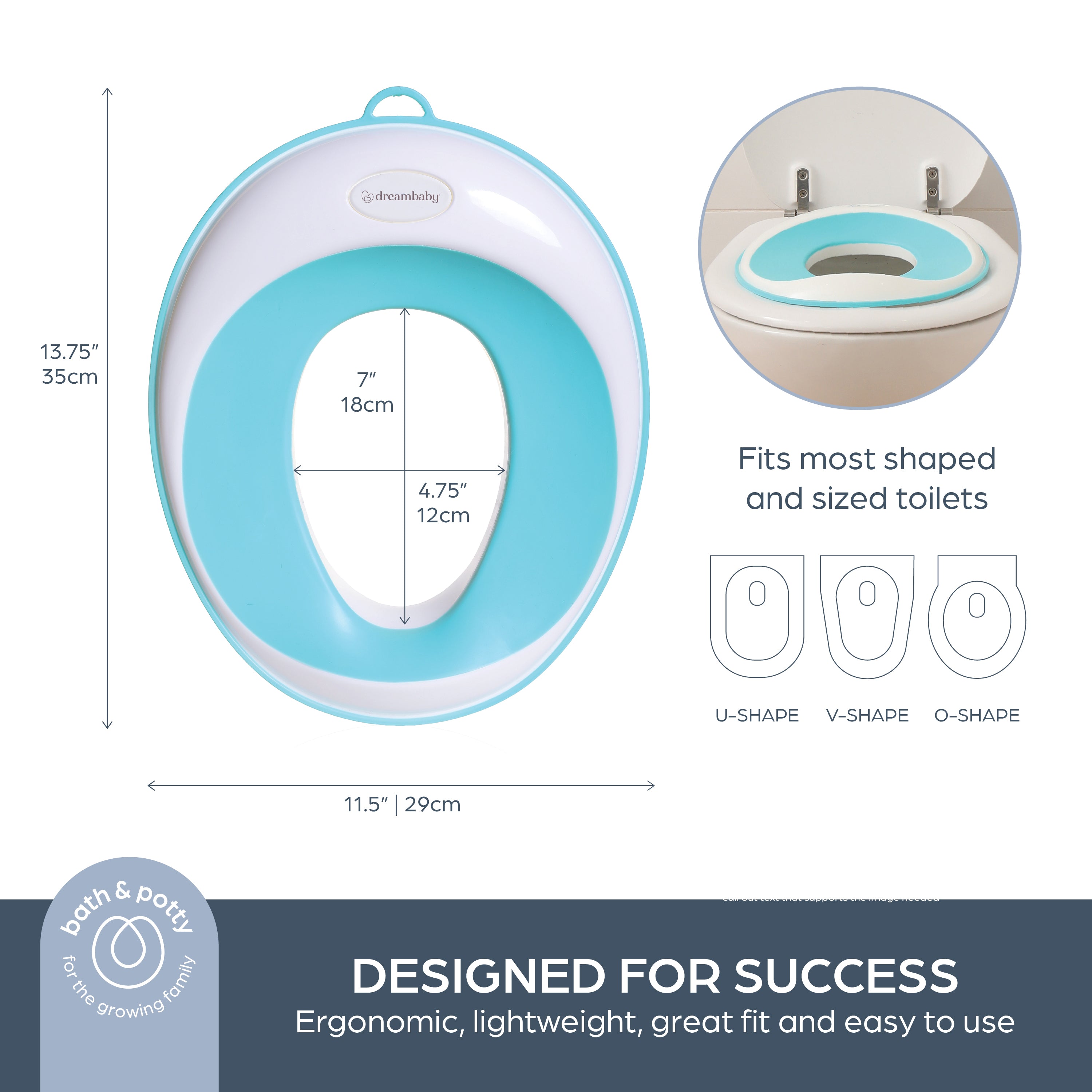 EZY-TOILET TRAINER SEAT - AQUA