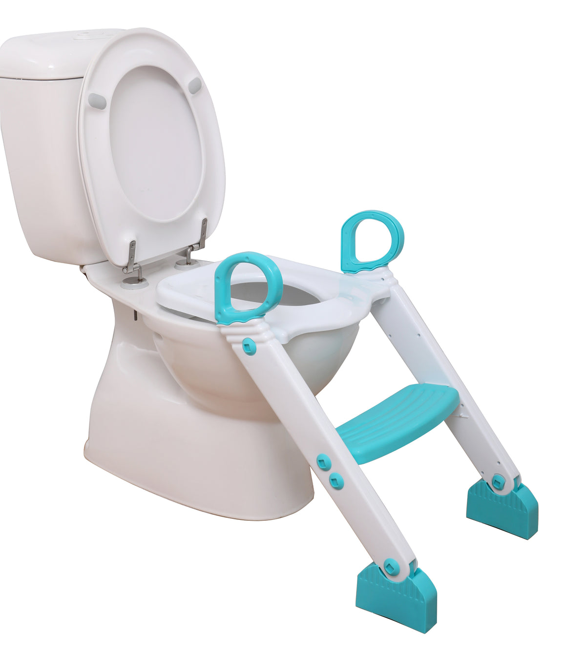 Step-Up Toilet Topper - Aqua/White