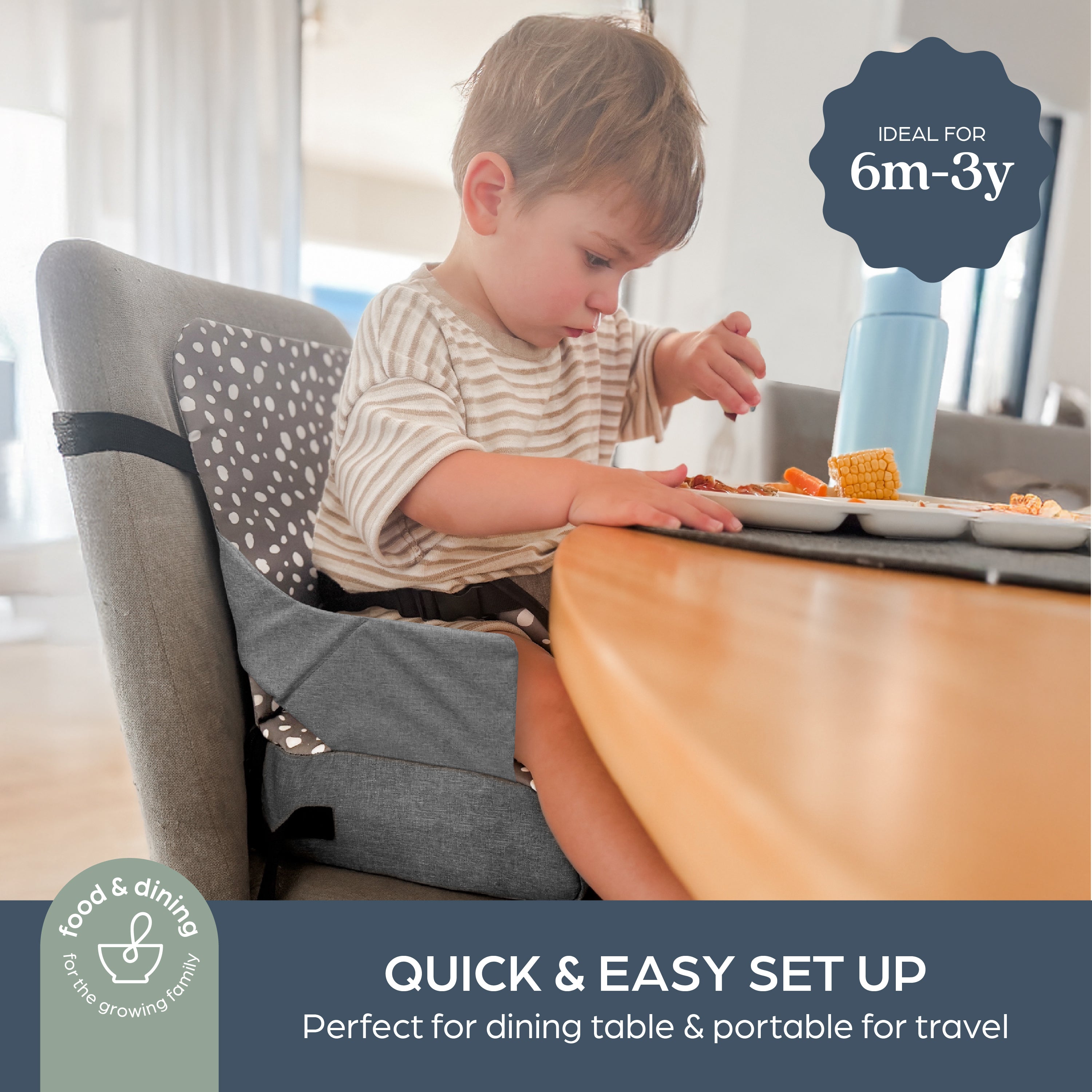 Grab N' Go Booster Buddy | Pebble Grey