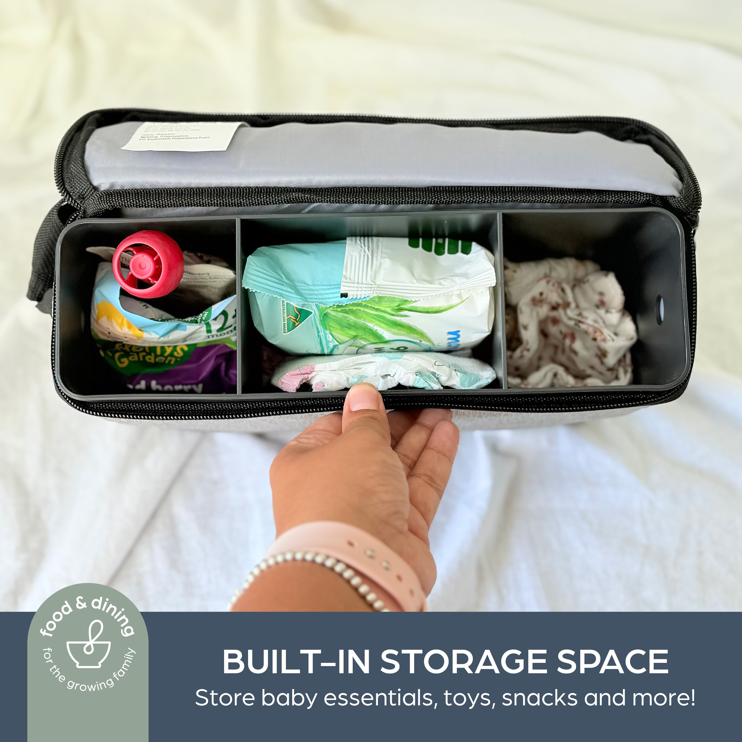 Grab N' Go Booster Buddy | Pebble Grey