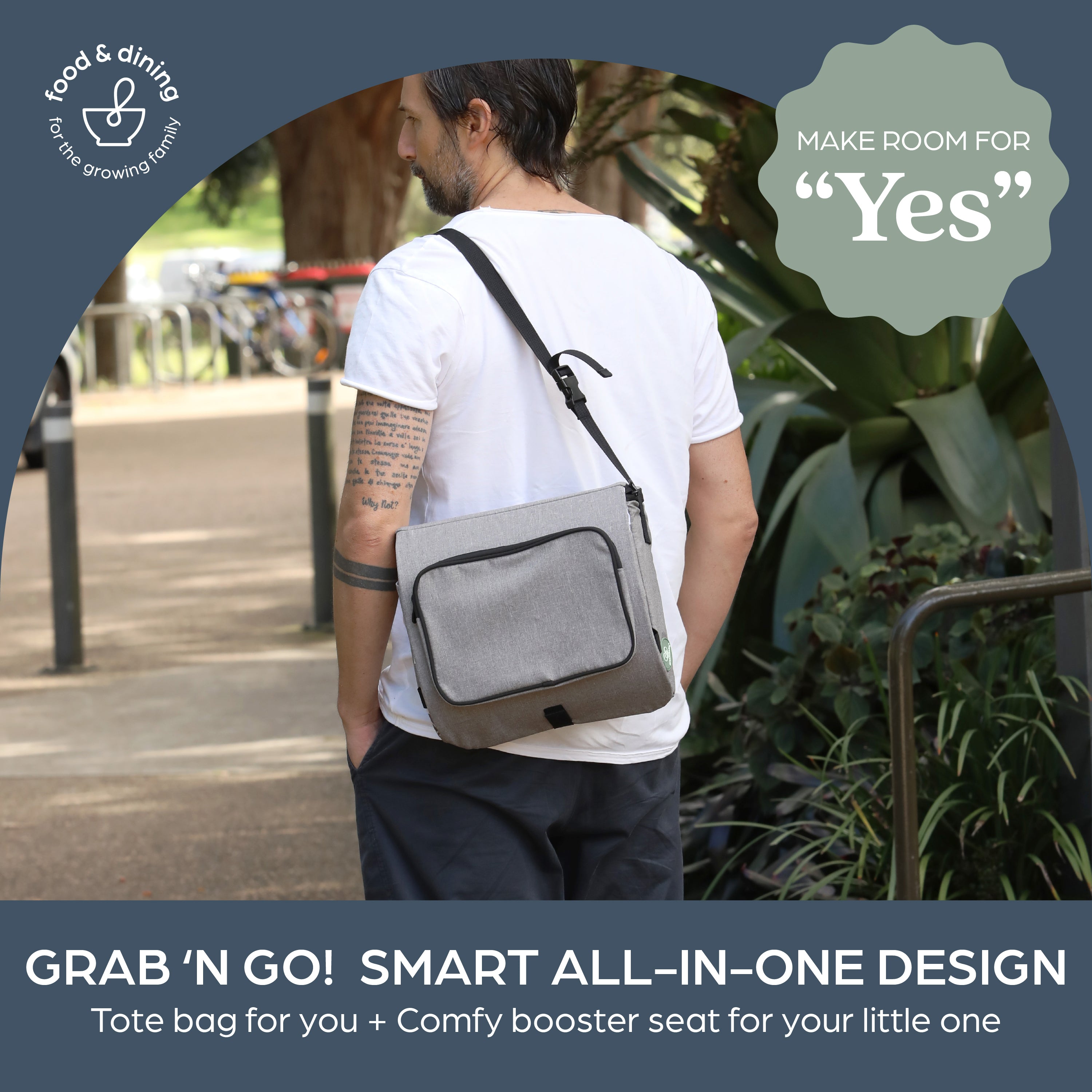 Grab N' Go Booster Buddy | Pebble Grey