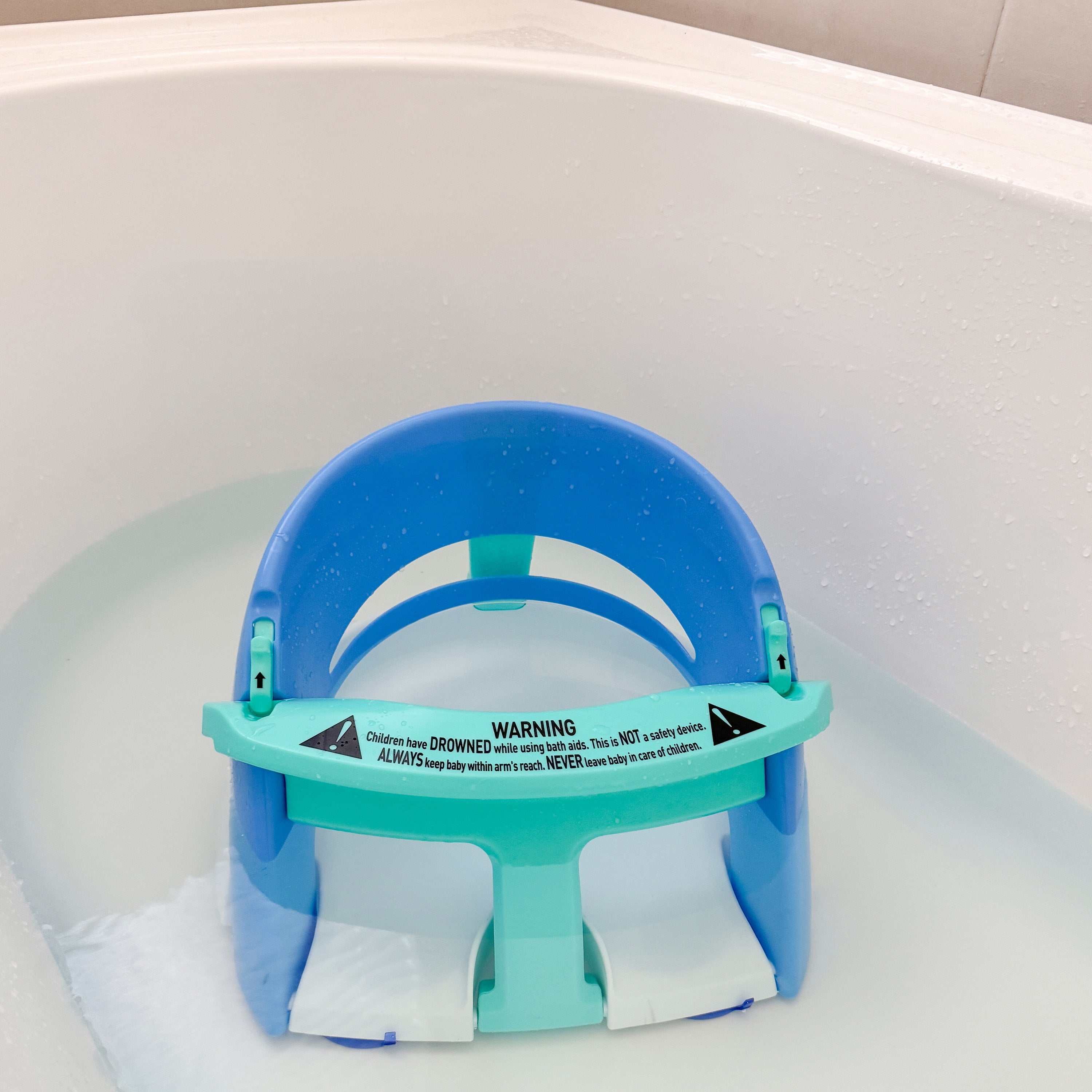 Premium Baby Bath Seat | Non-Slip Suction | Aqua/Blue