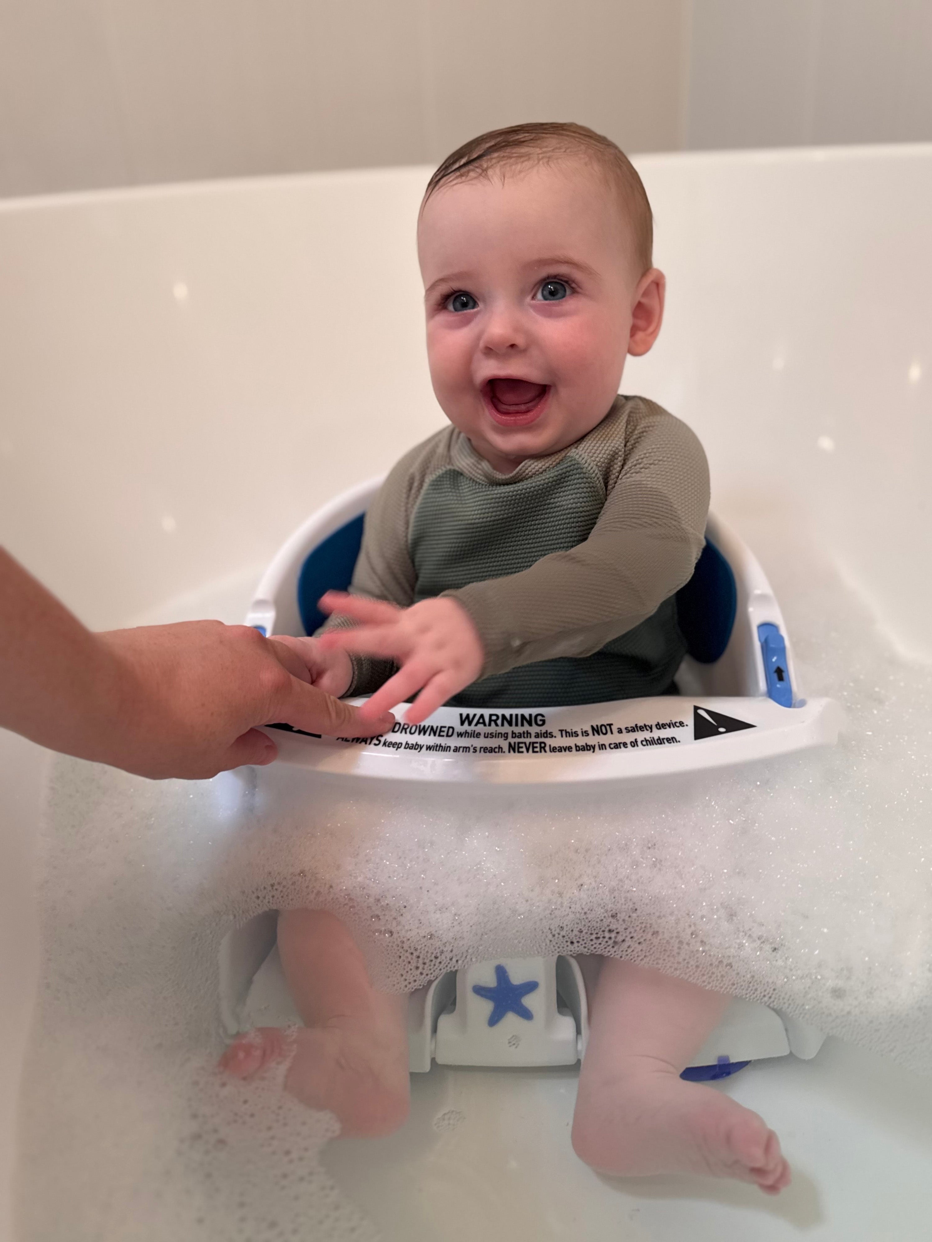 Deluxe Bath Seat with Foam Padding & Heat Sensing Indicator