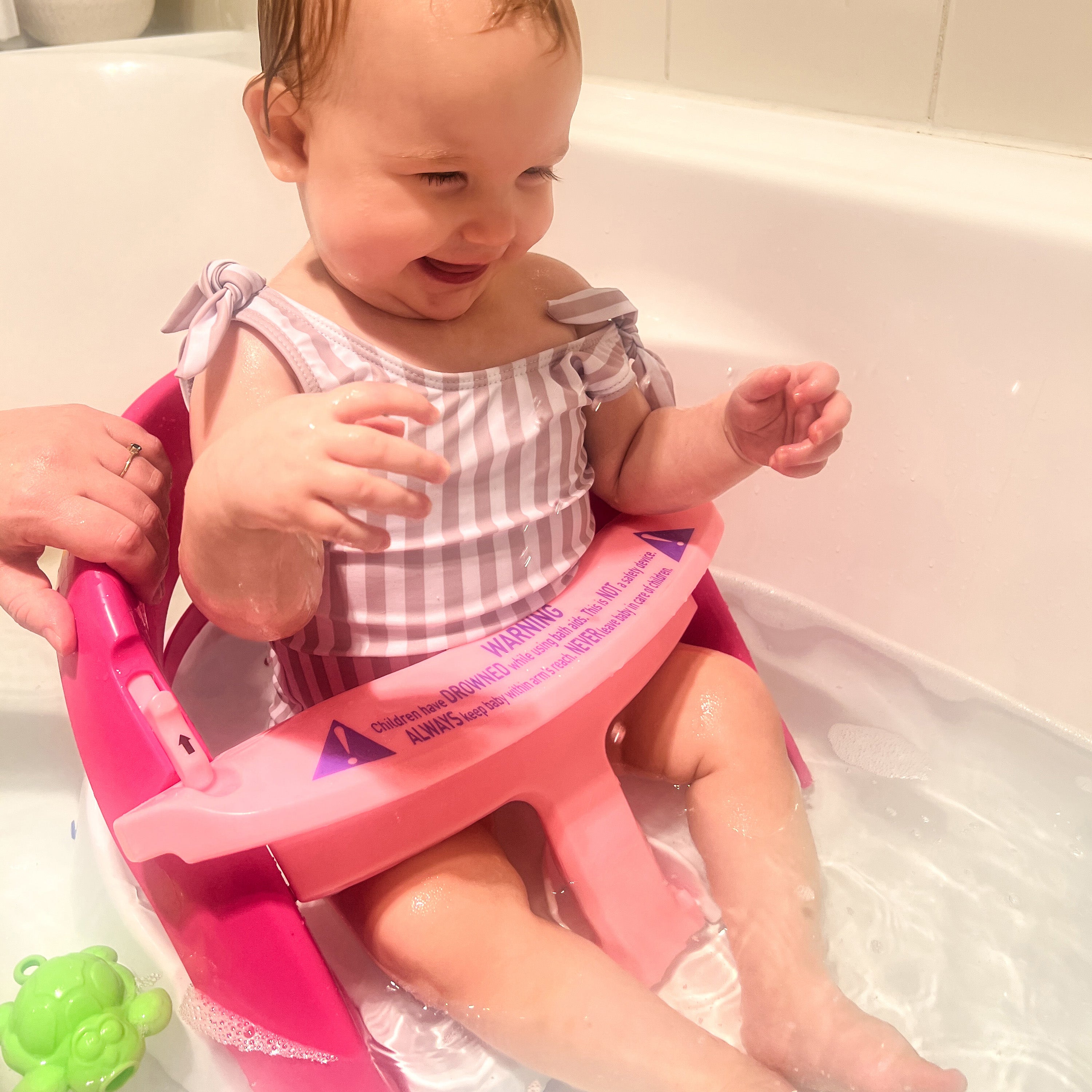 Dreambaby Baby Bath Seat | Non-Slip Suction 5–10 Months | Pink