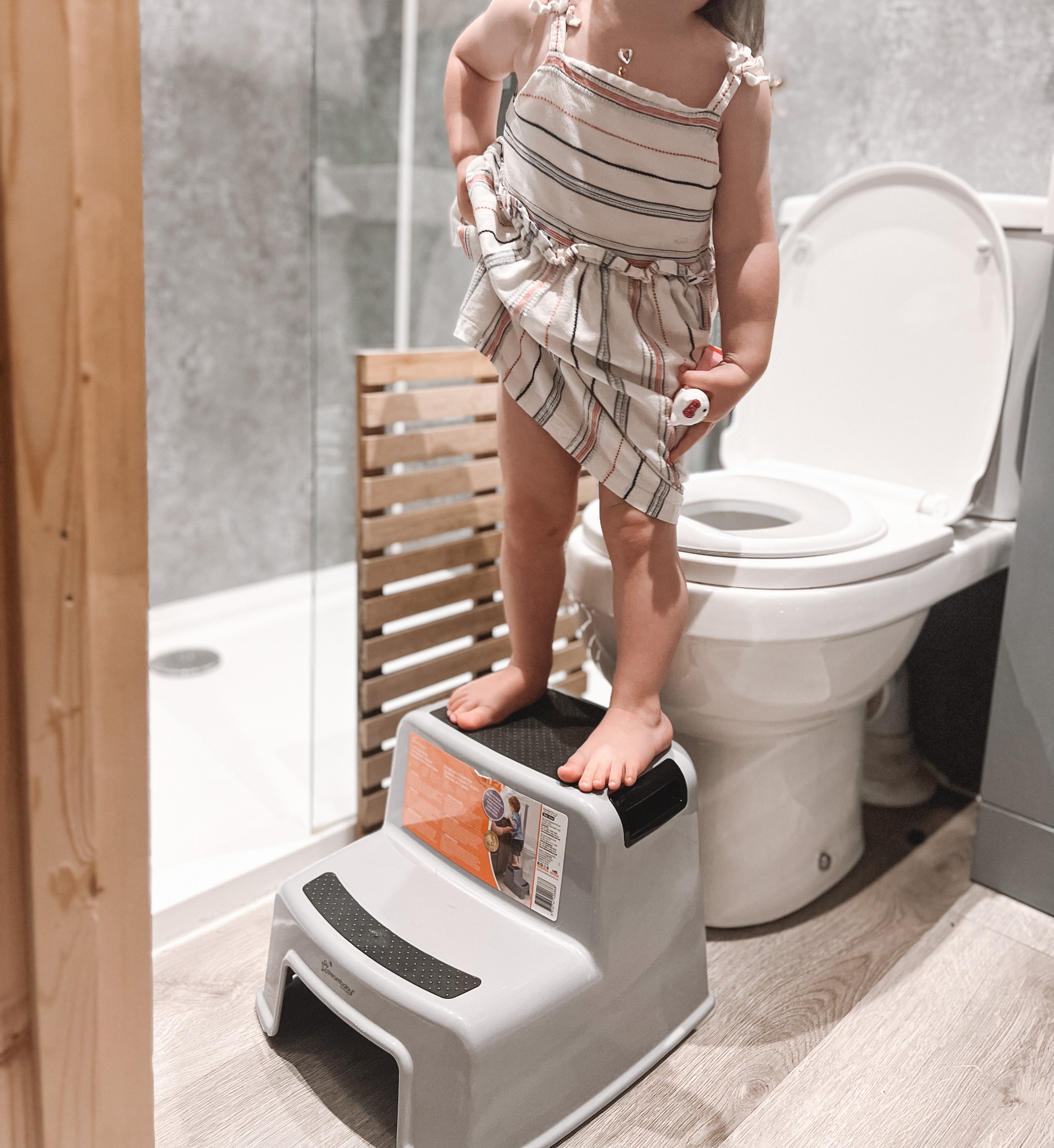2-Up Step Stool - Black & Grey