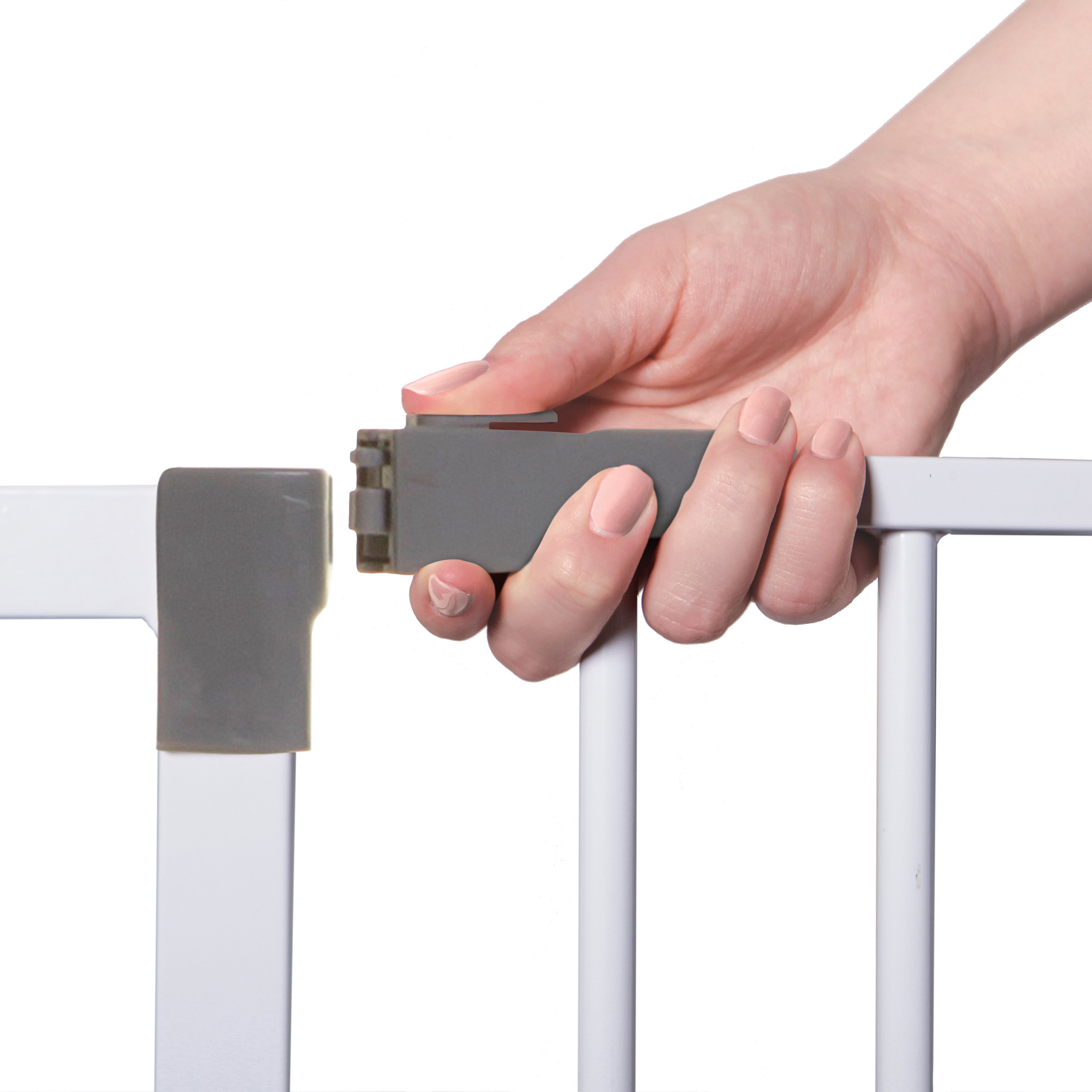 Liberty Security Gate With Smart Stay-Open Feature- White