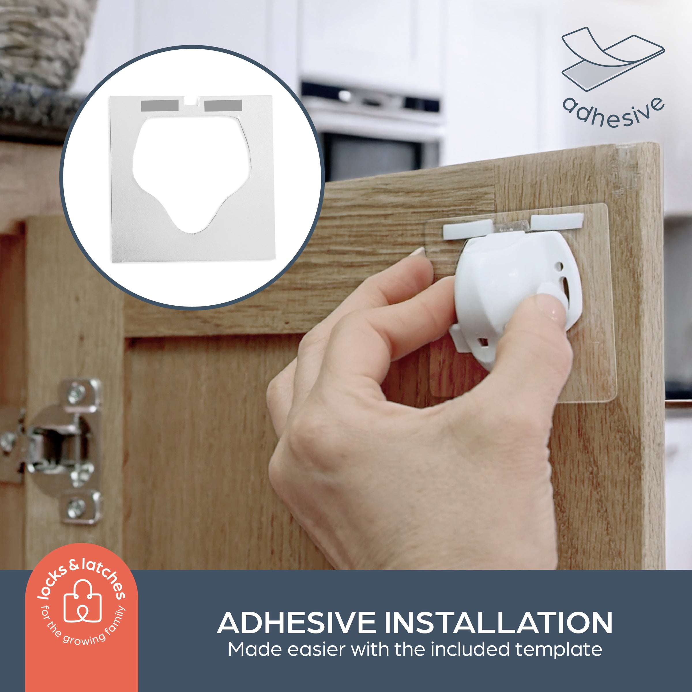 Adhesive Mag Lock - 8 Locks & 1 Key