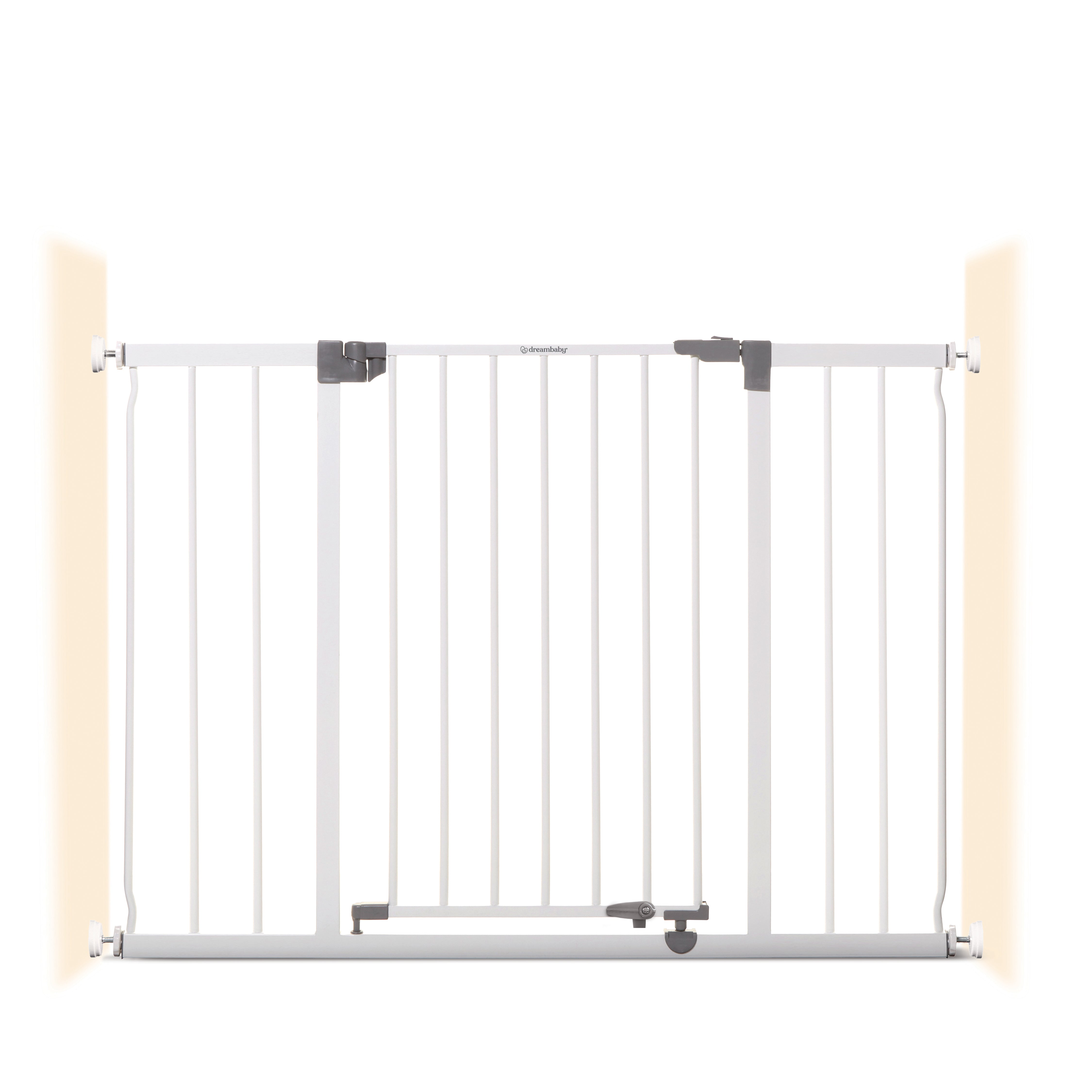 Liberty Xtra-Tall & Xtra-Wide Hallway Security Gate With Smart Stay-Open Feature - White