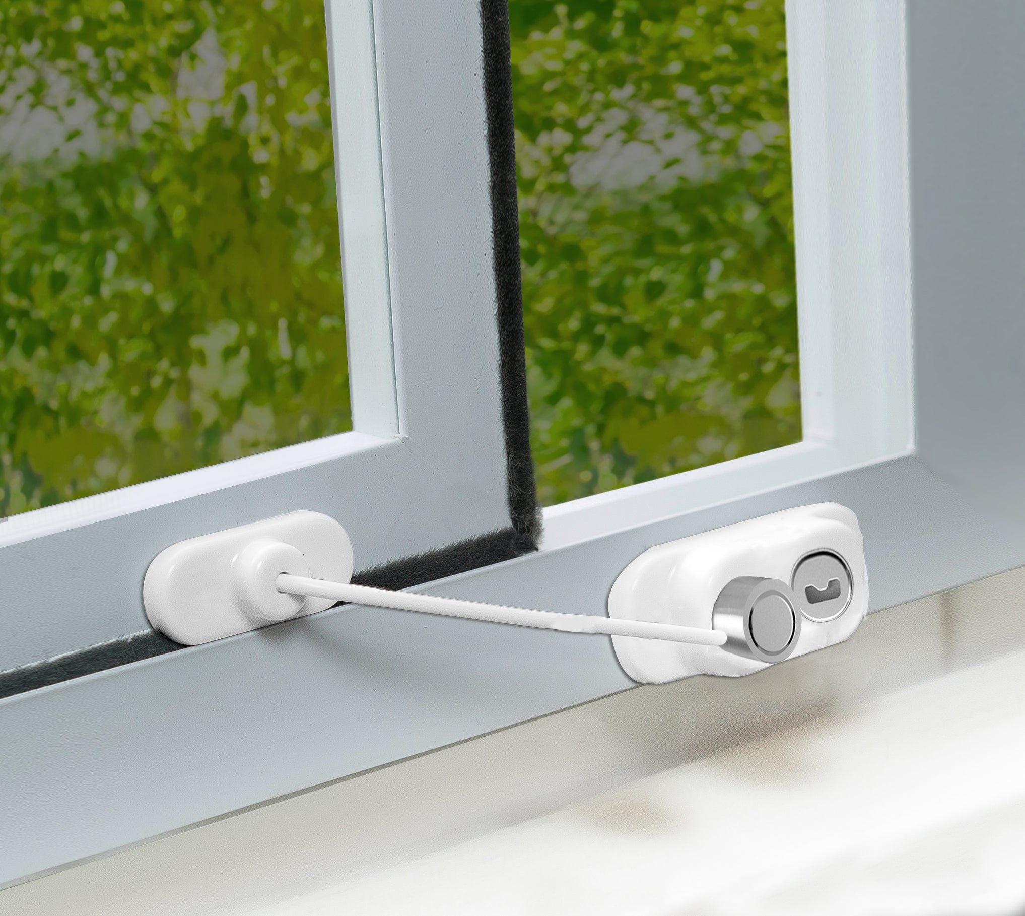 Breezz-Lock® For Sliding Windows - White 1 Pack