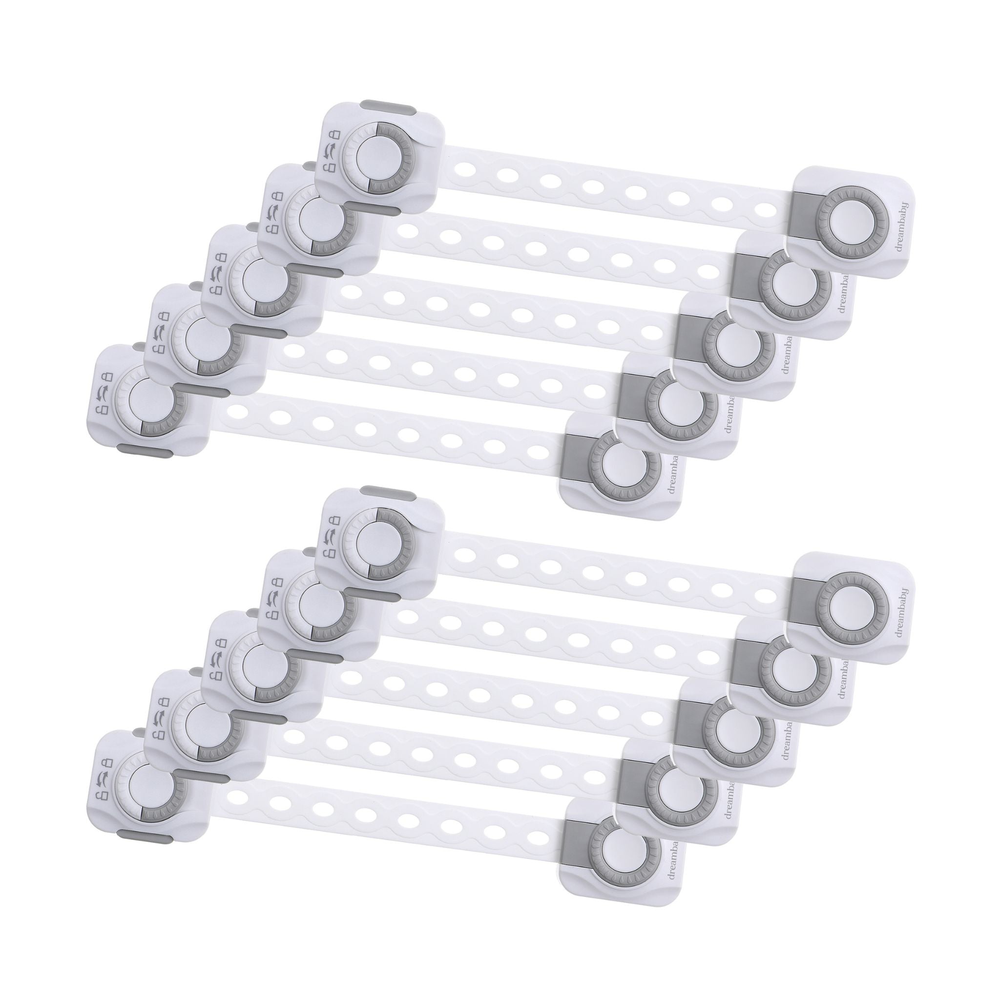 Dial-It Multi-Purpose Strap Latches – Grey, 10 Pack