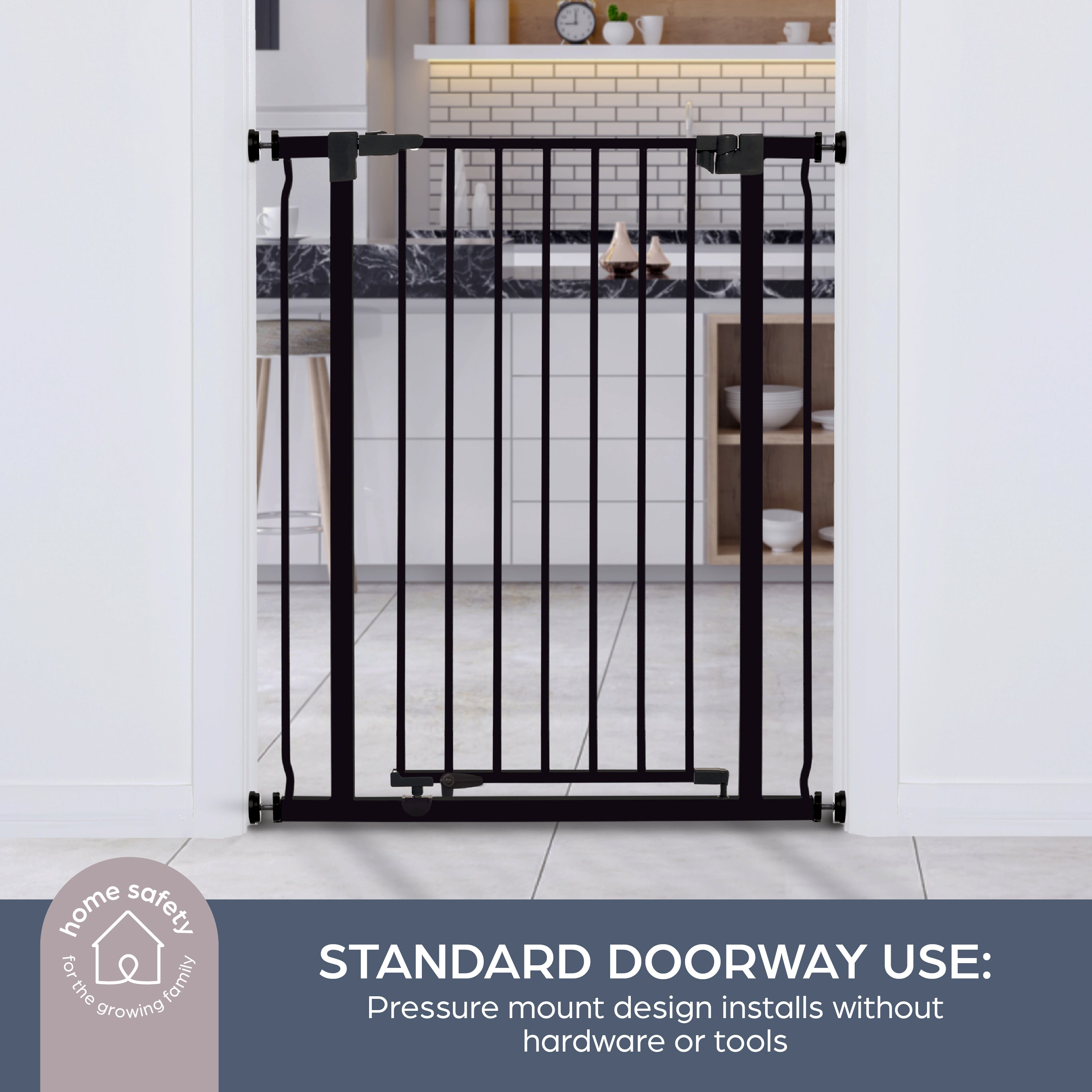Liberty Tall Stay Open Gate - Black