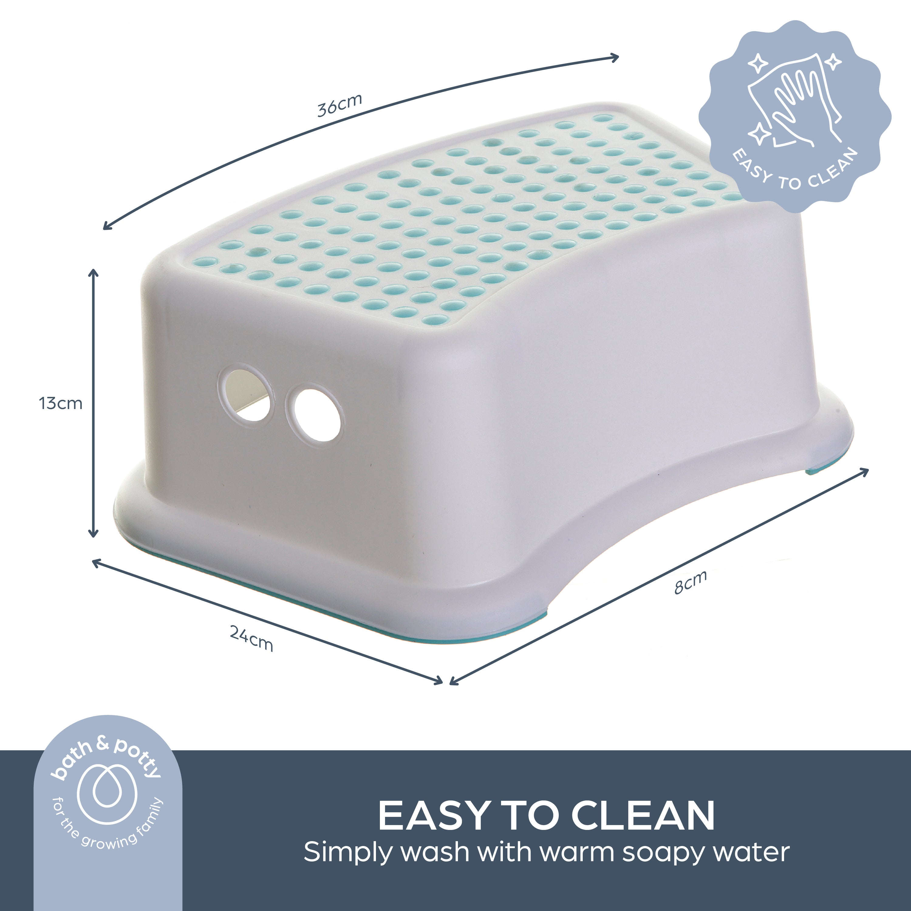 Step Stool - Aqua Dots