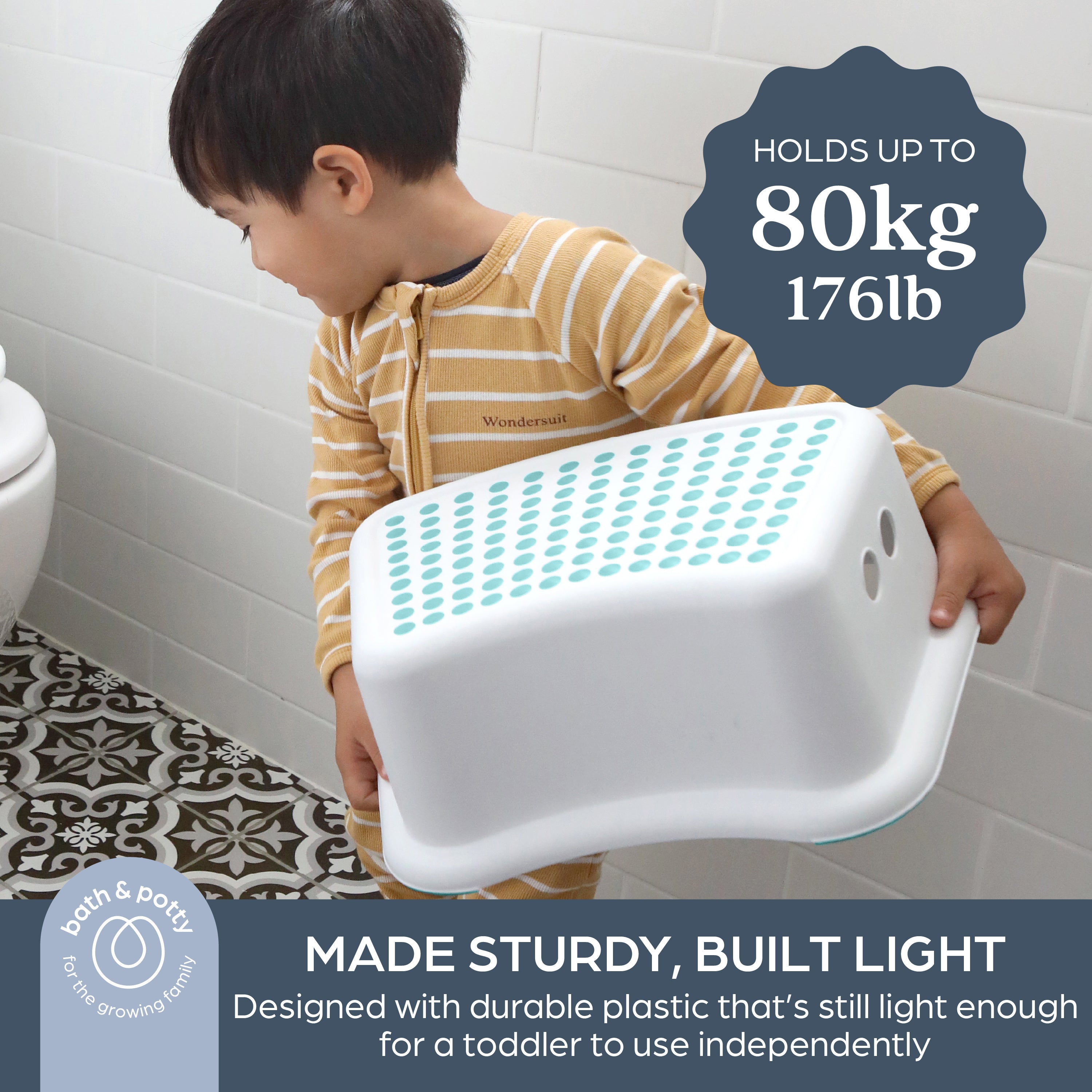 Step Stool Dots Aqua