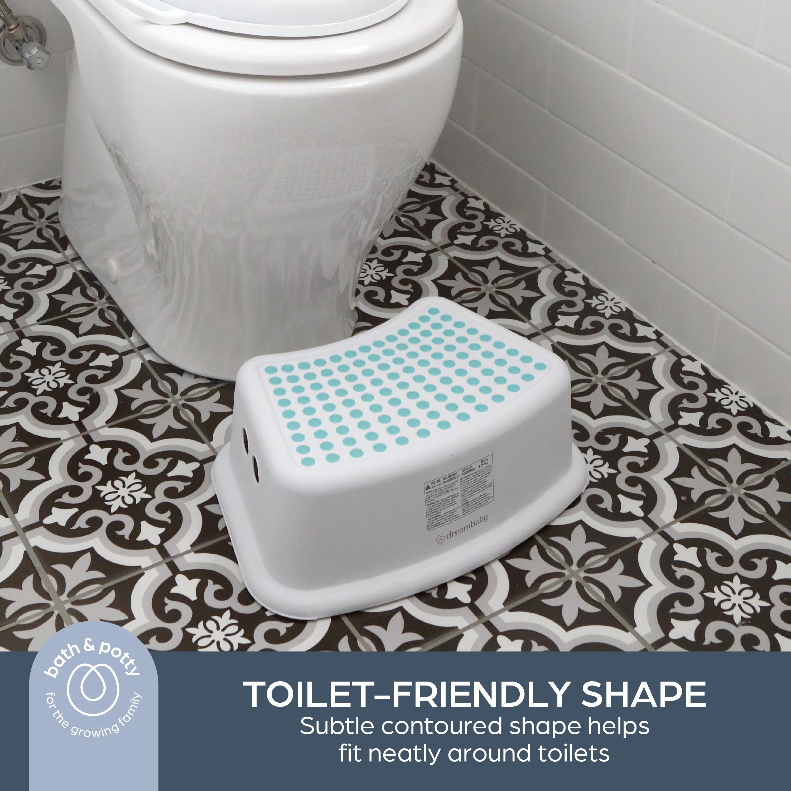 Step Stool Dots Aqua
