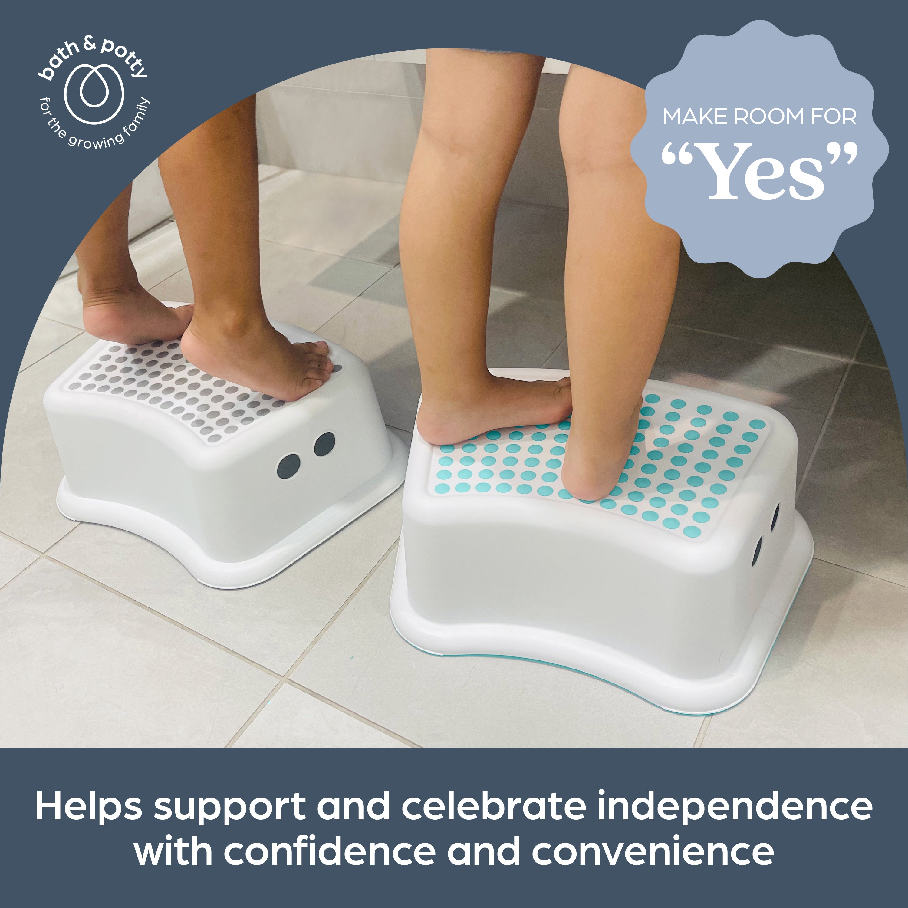 Step Stool - Aqua Dots