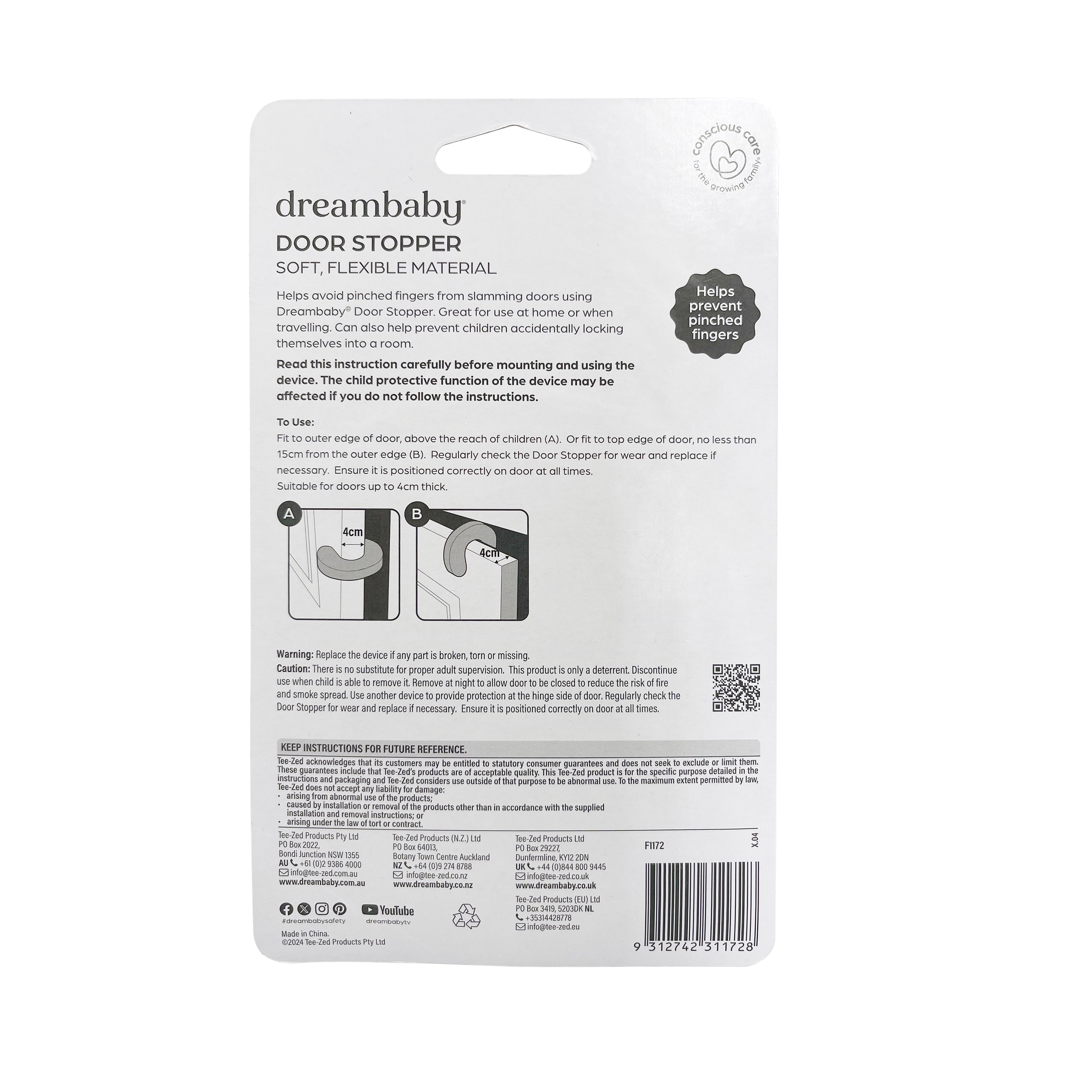 Foam Door Stopper - 2 Pack