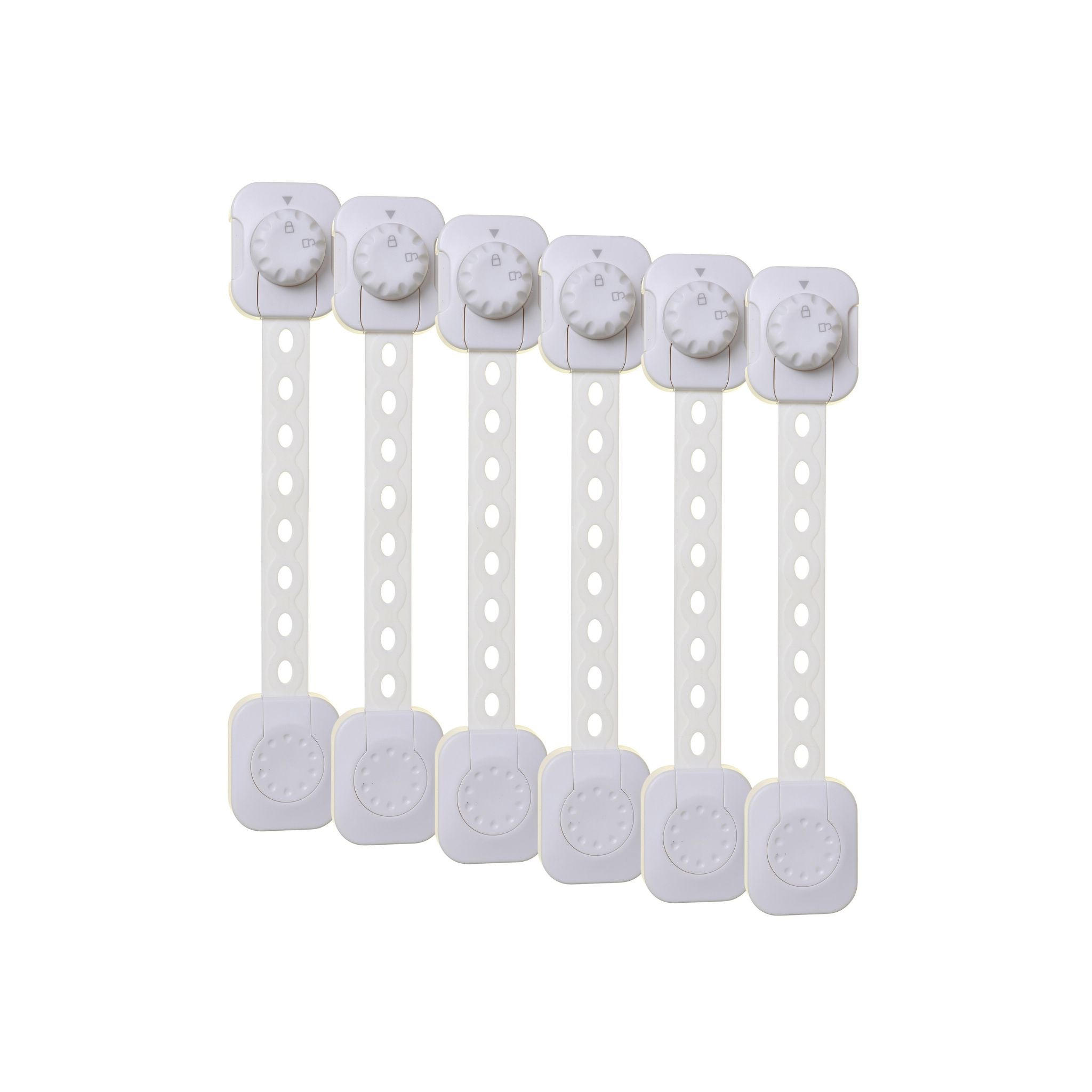 Twist 'N Lock Multi-Purpose Latch White Polybag - 6 Pack