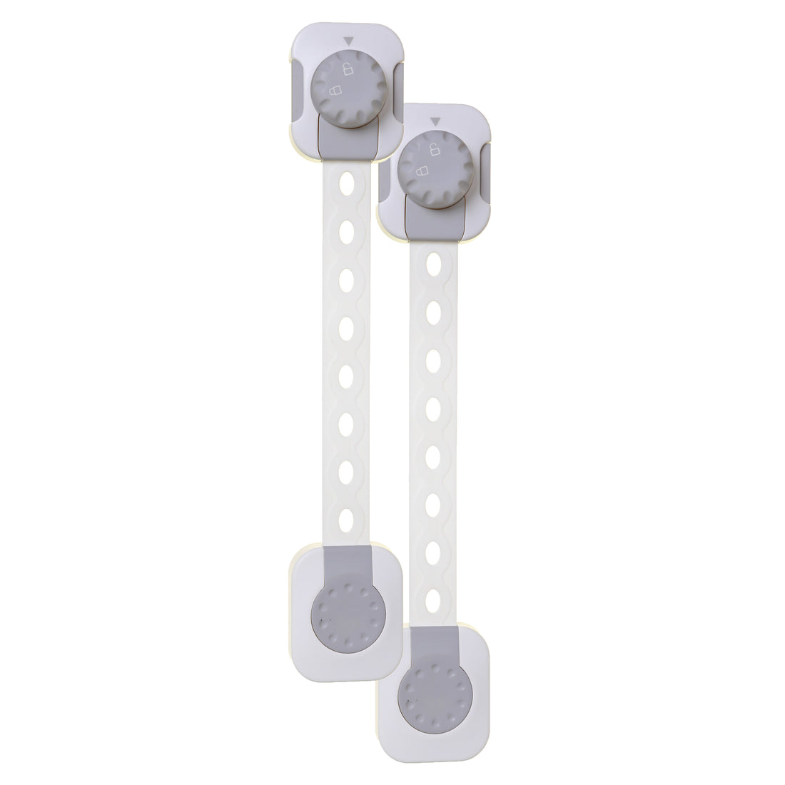Twist 'N Lock®  Multi-Purpose Adjusta-Latch® - 2 Pack, White / Grey